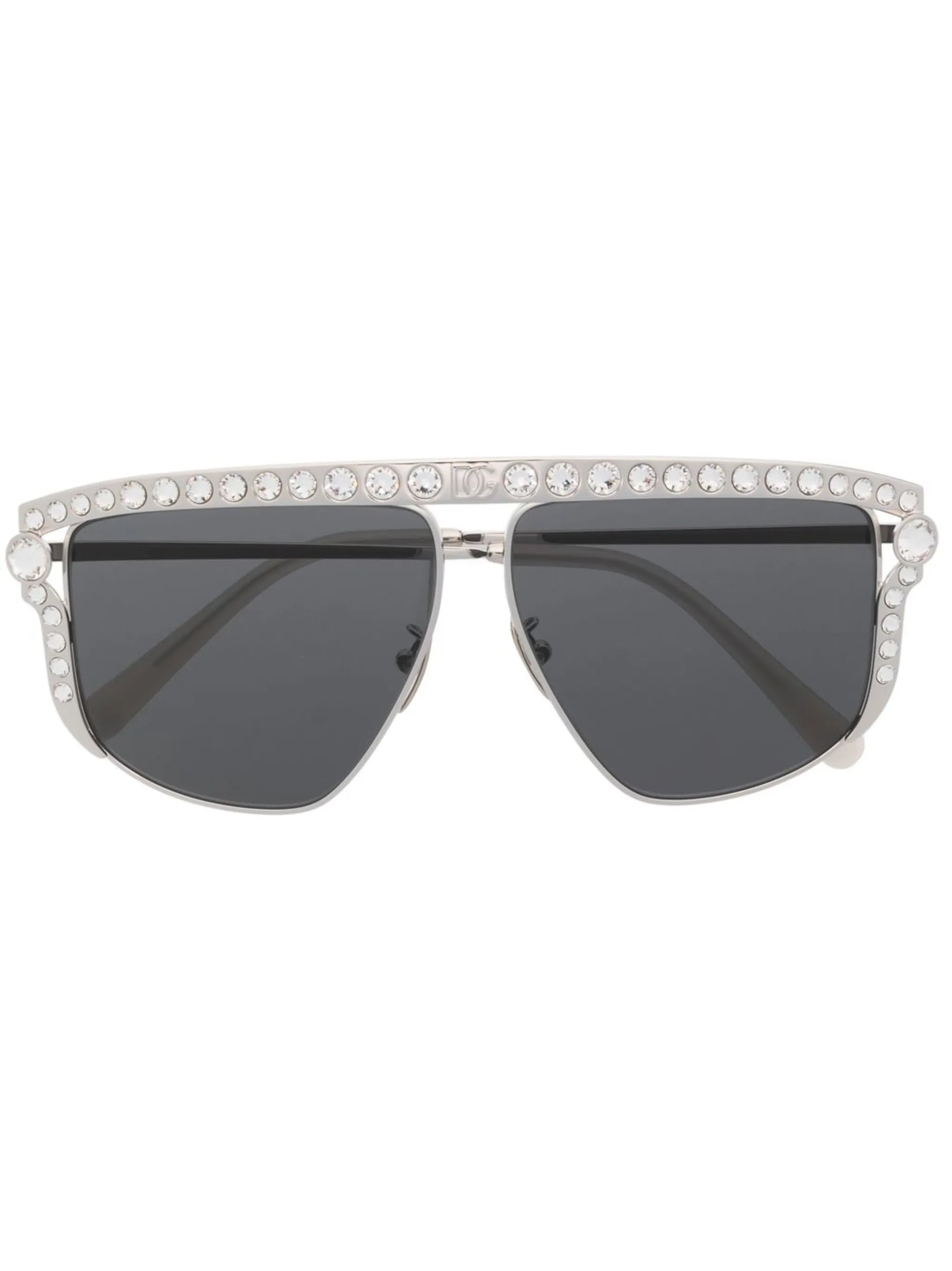 crystal-embellished detail sunglasses