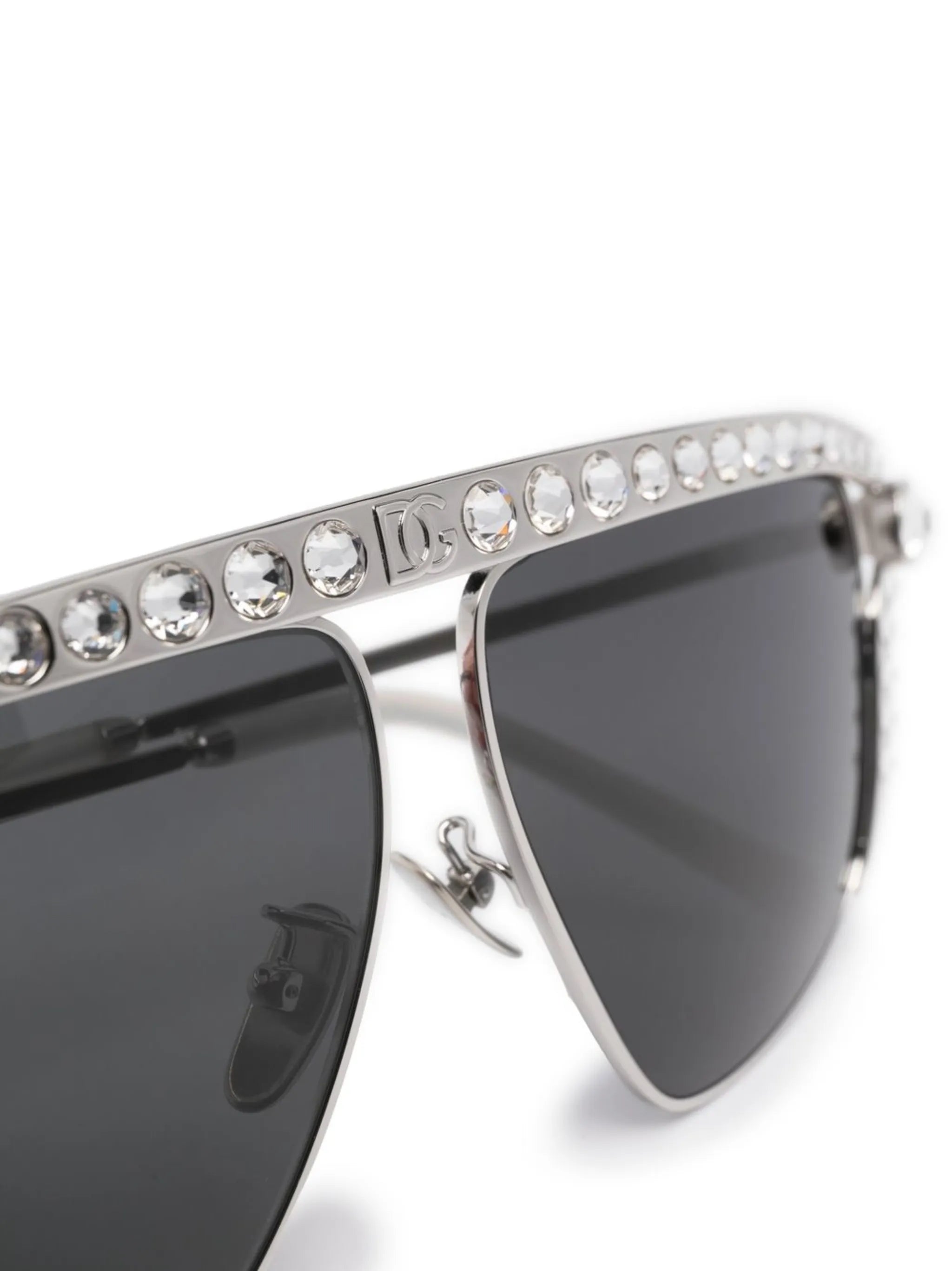 crystal-embellished detail sunglasses
