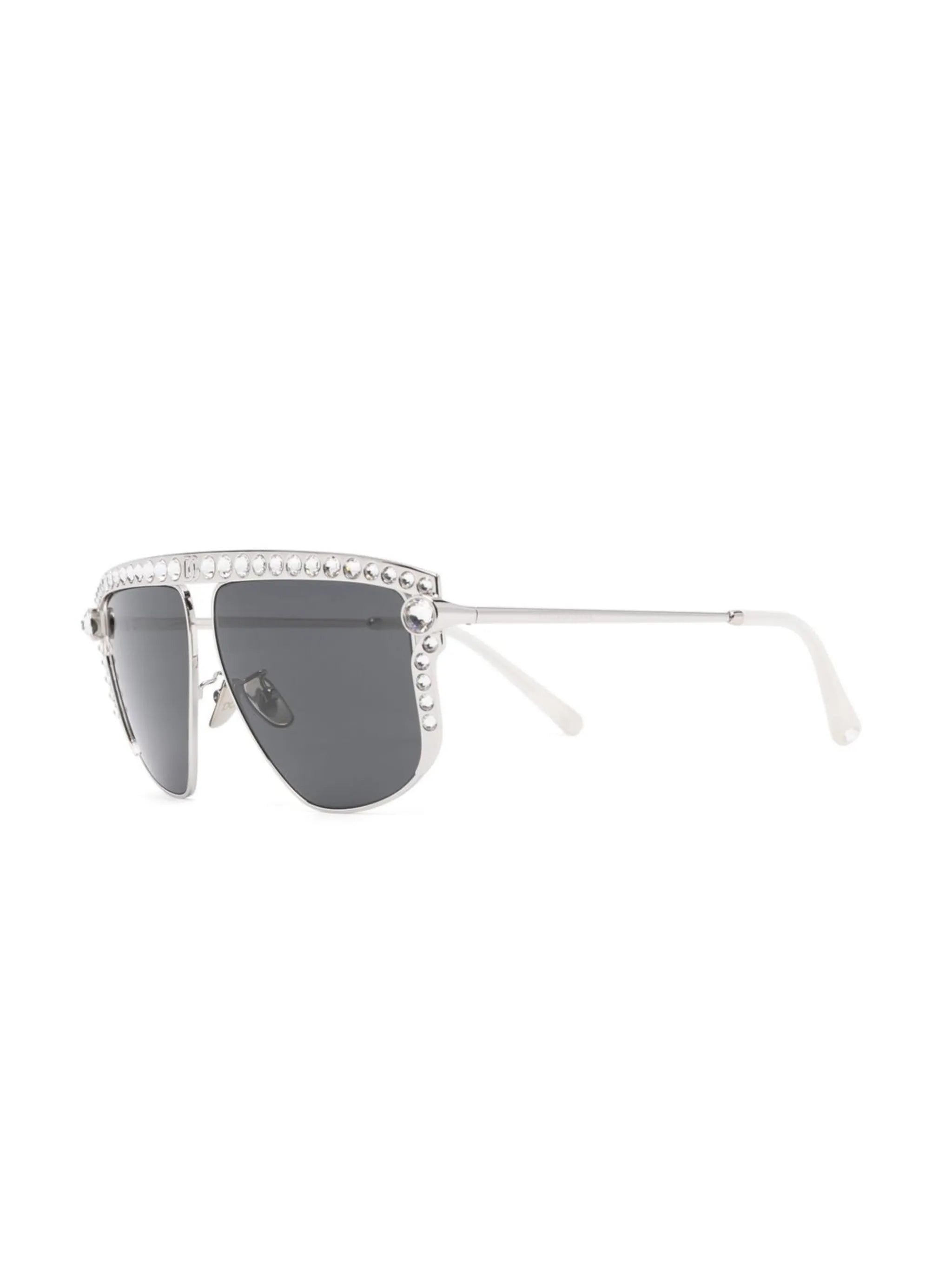 crystal-embellished detail sunglasses