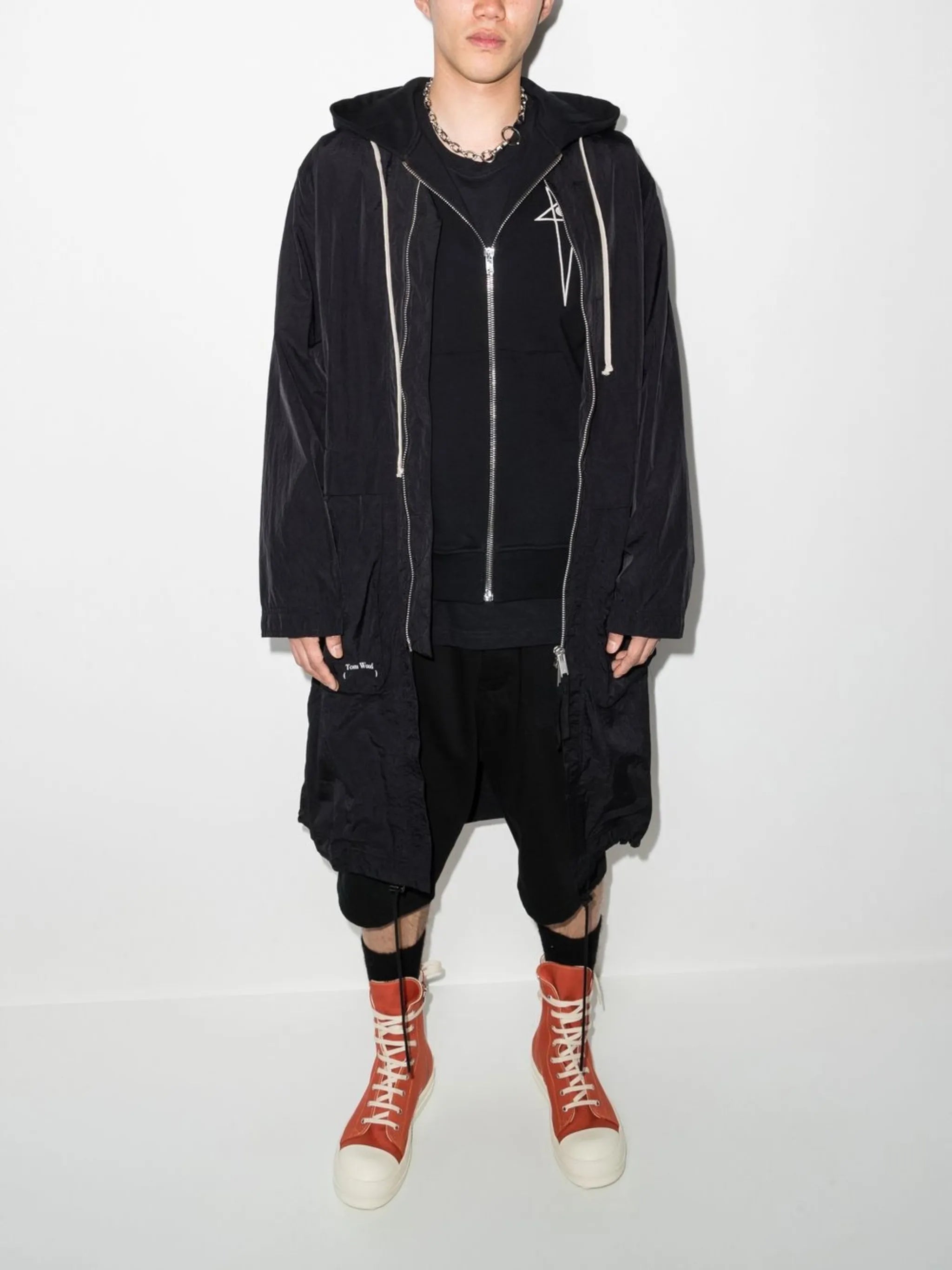 x Champion logo-embroidered zip-up hoodie