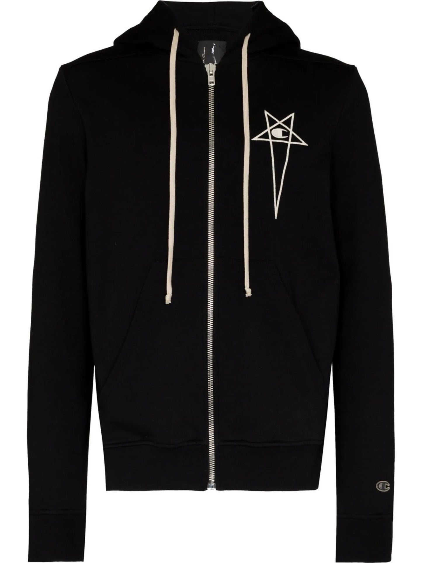 x Champion logo-embroidered zip-up hoodie