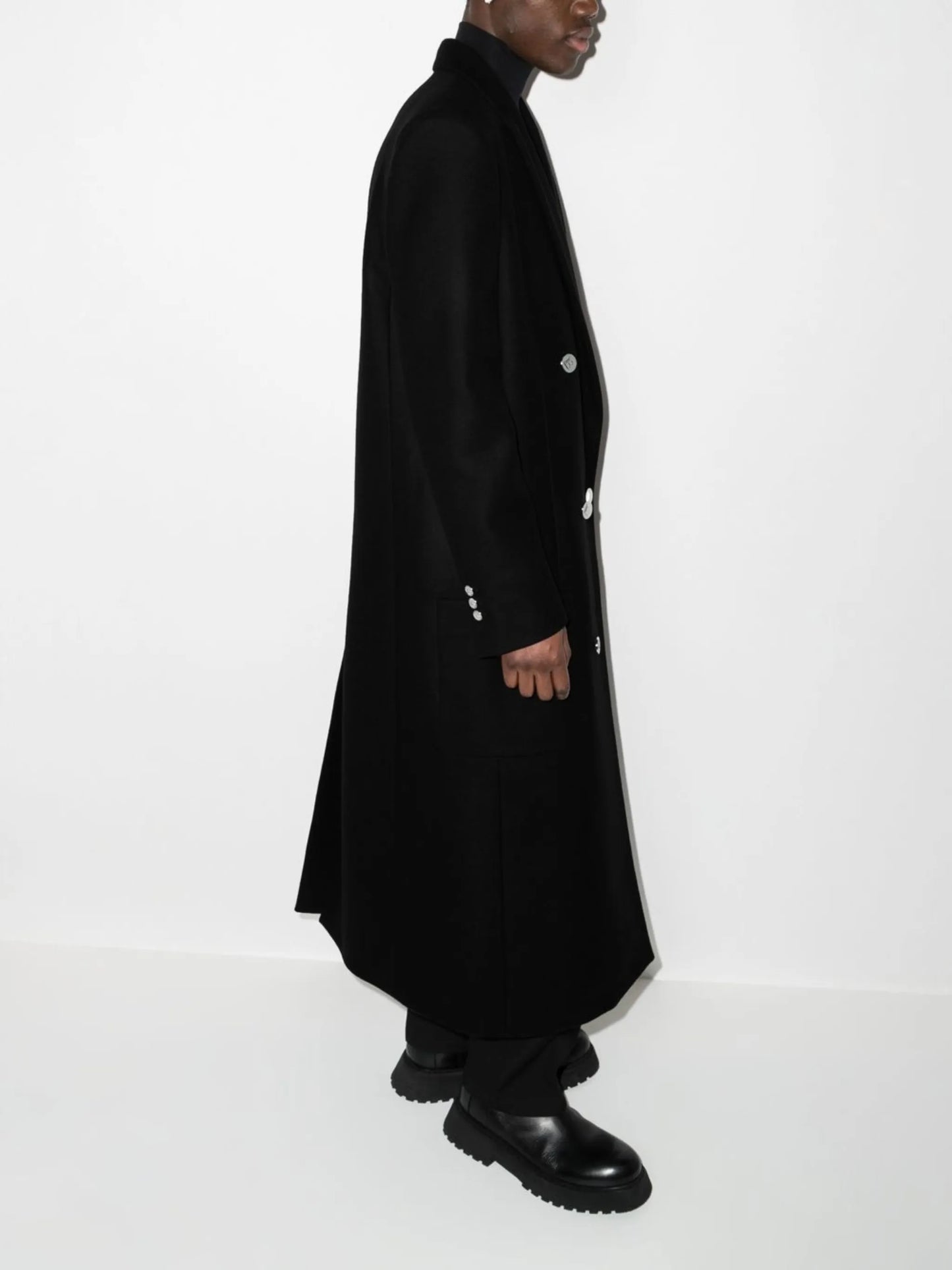 double-breasted tailored coat