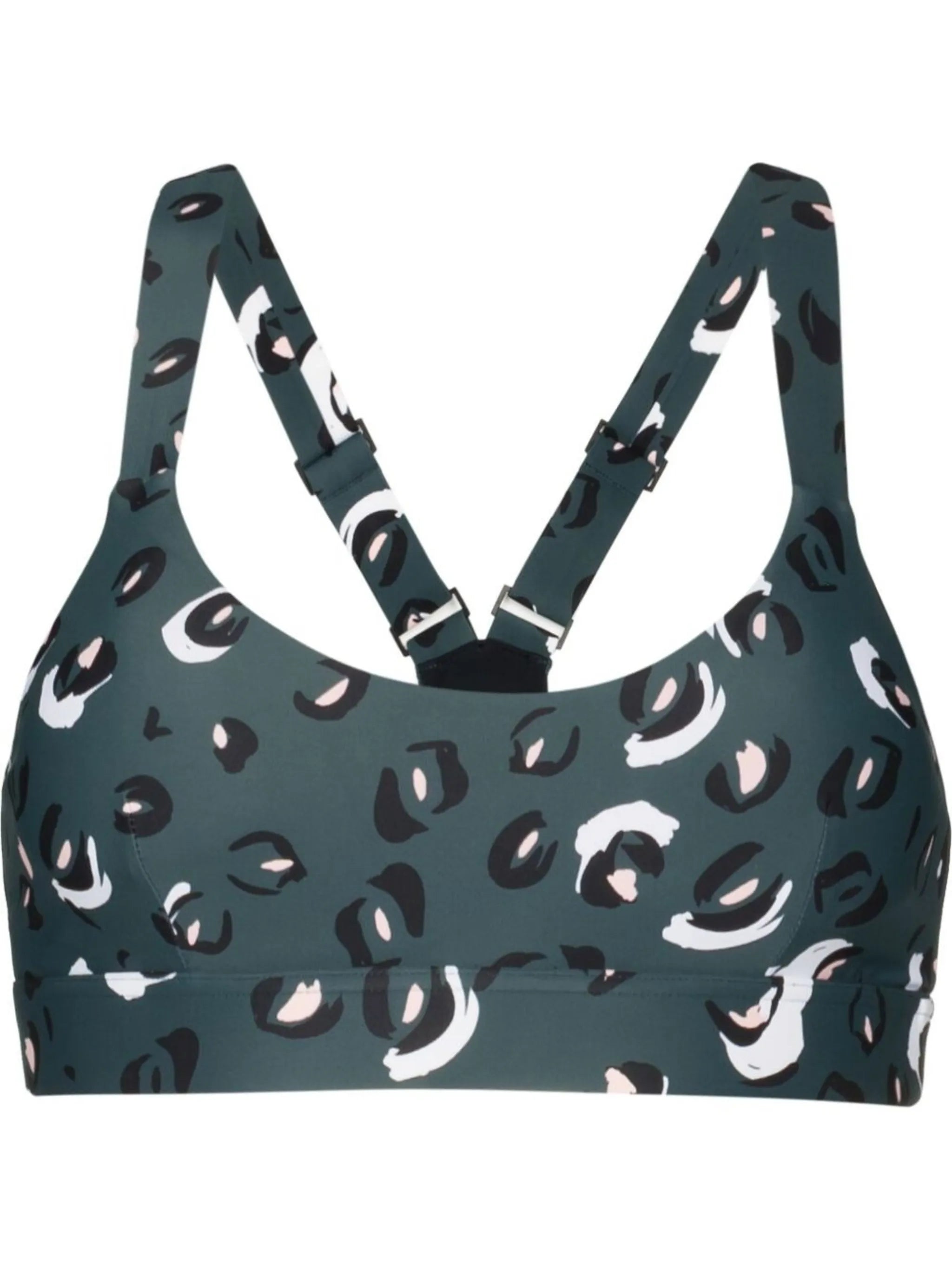 leopard-print sports bra