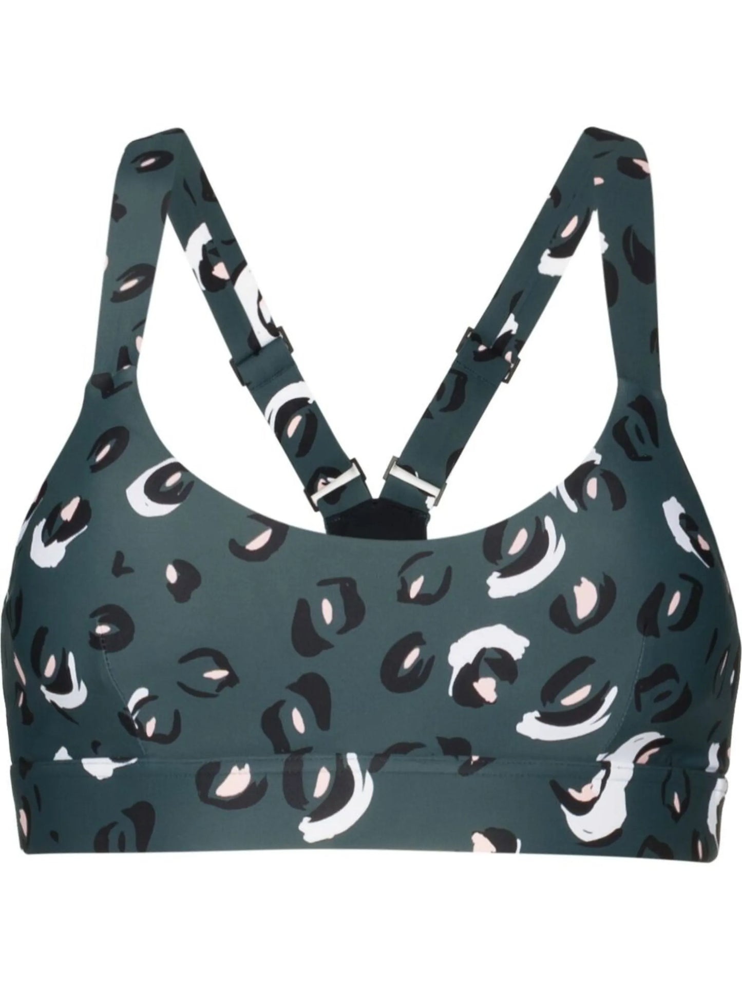 leopard-print sports bra