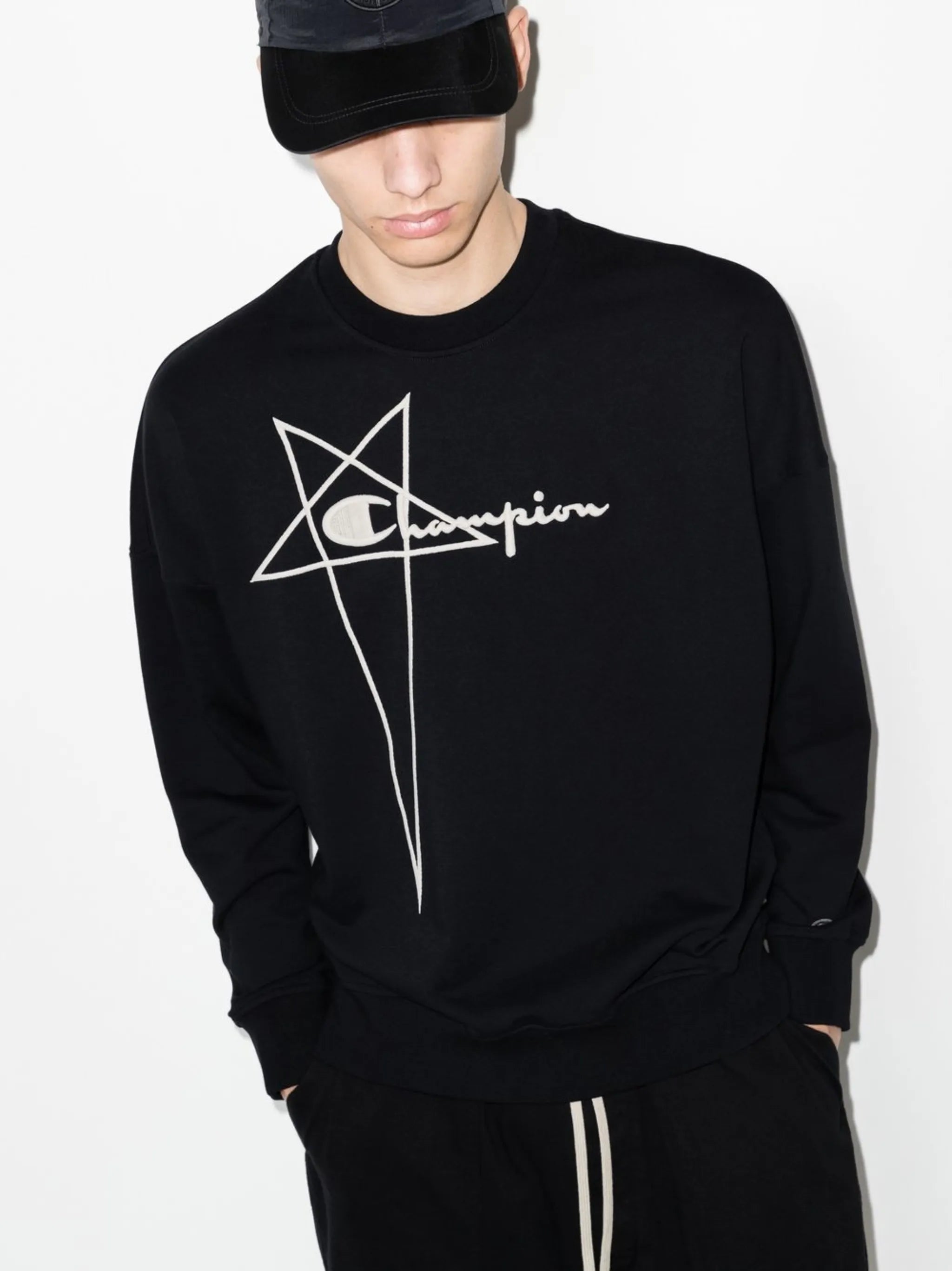 x Champion logo-embroidered sweatshirt