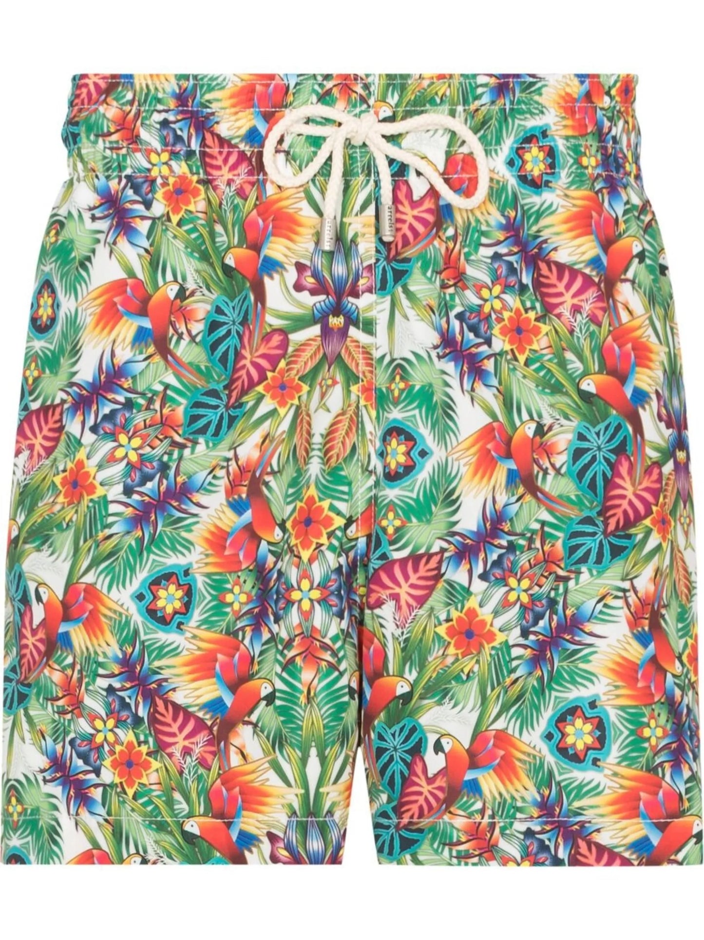 tropical-print swim shorts