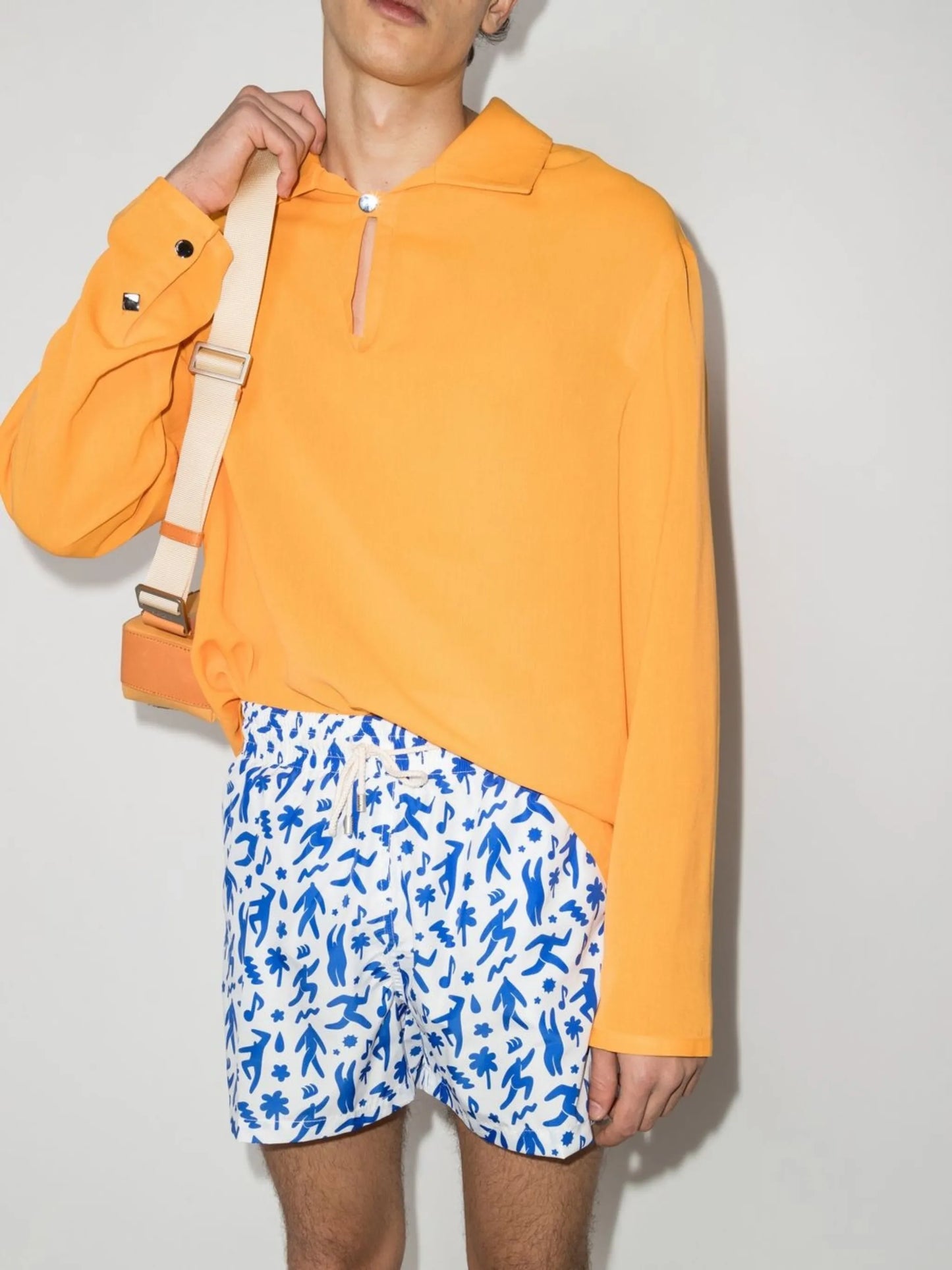 abstract-print swim shorts