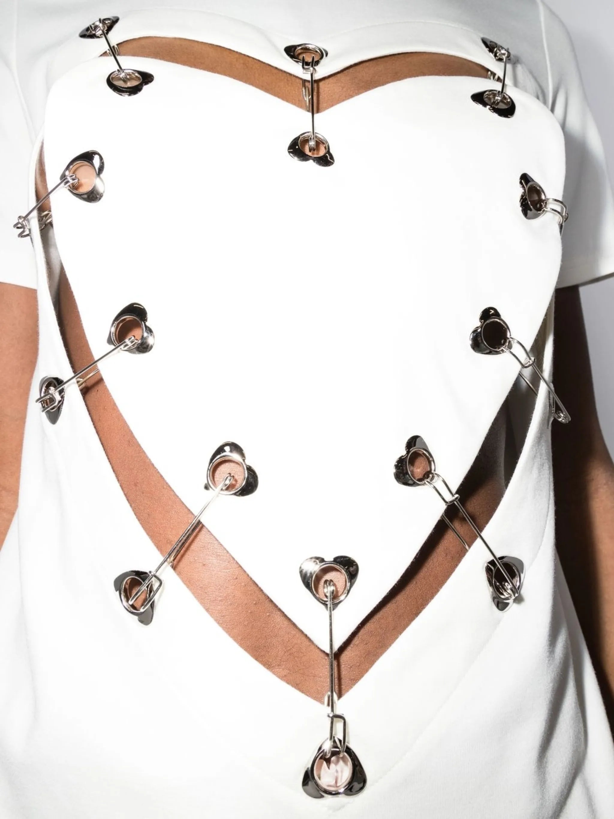 heart cut-out T-shirt