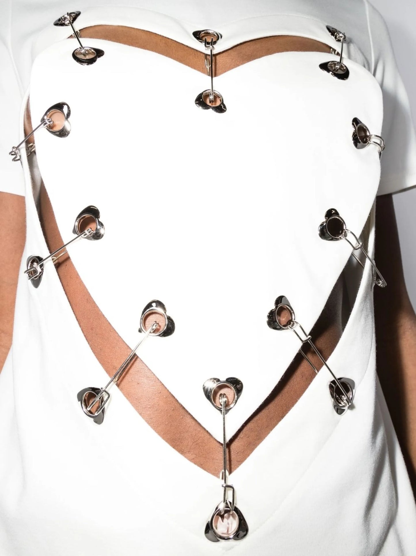 heart cut-out T-shirt