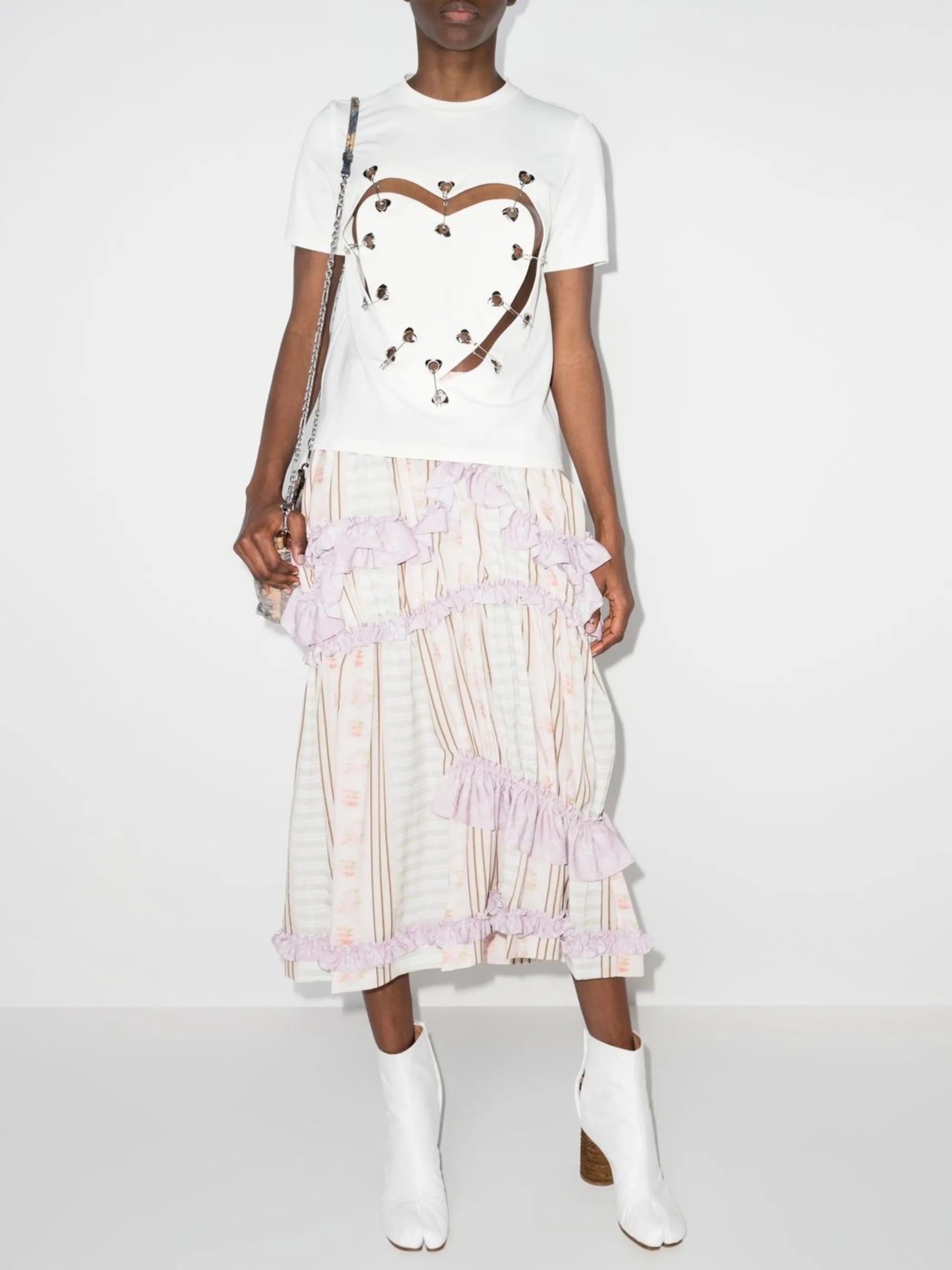heart cut-out T-shirt