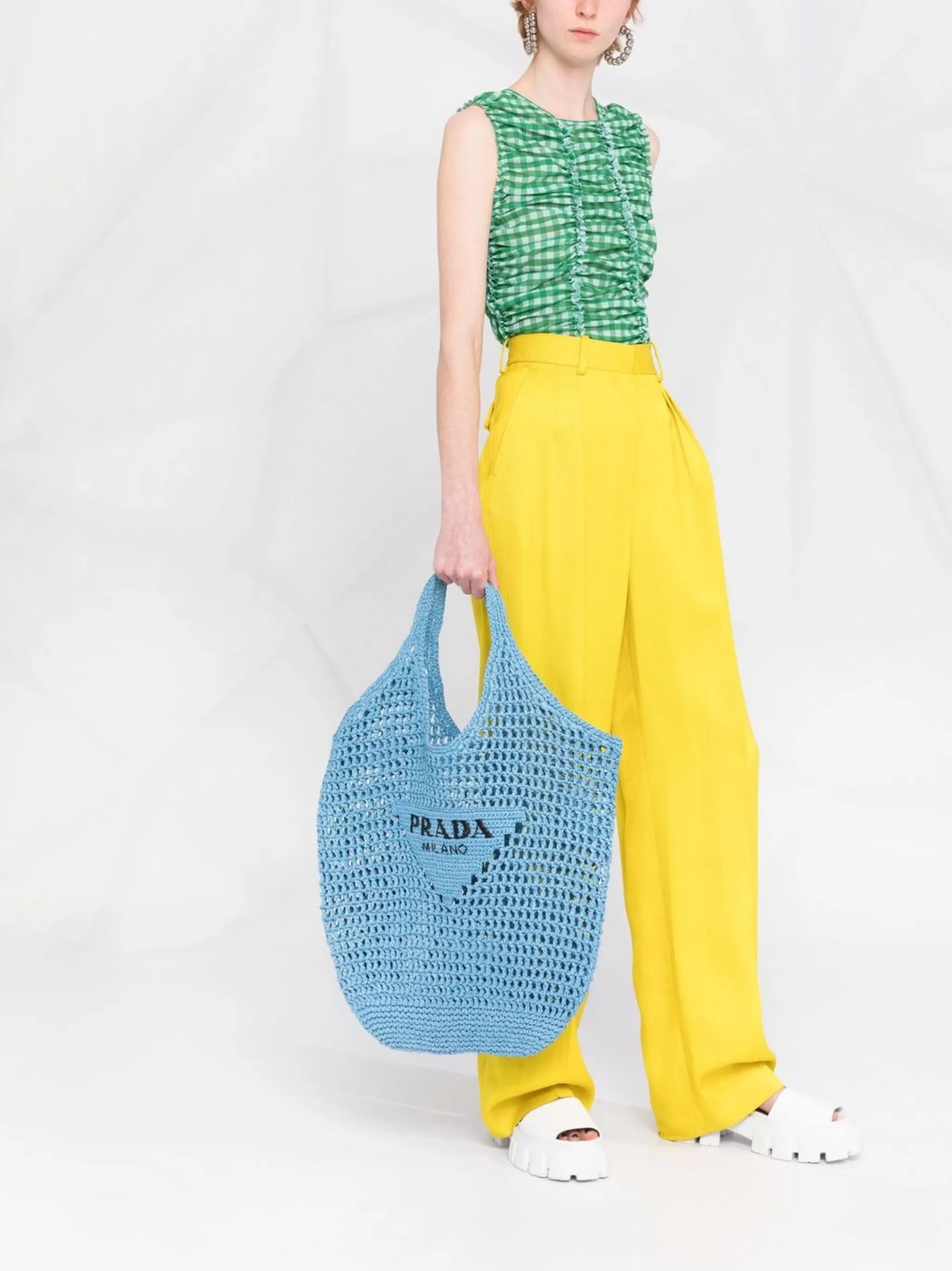 interwoven logo tote bag