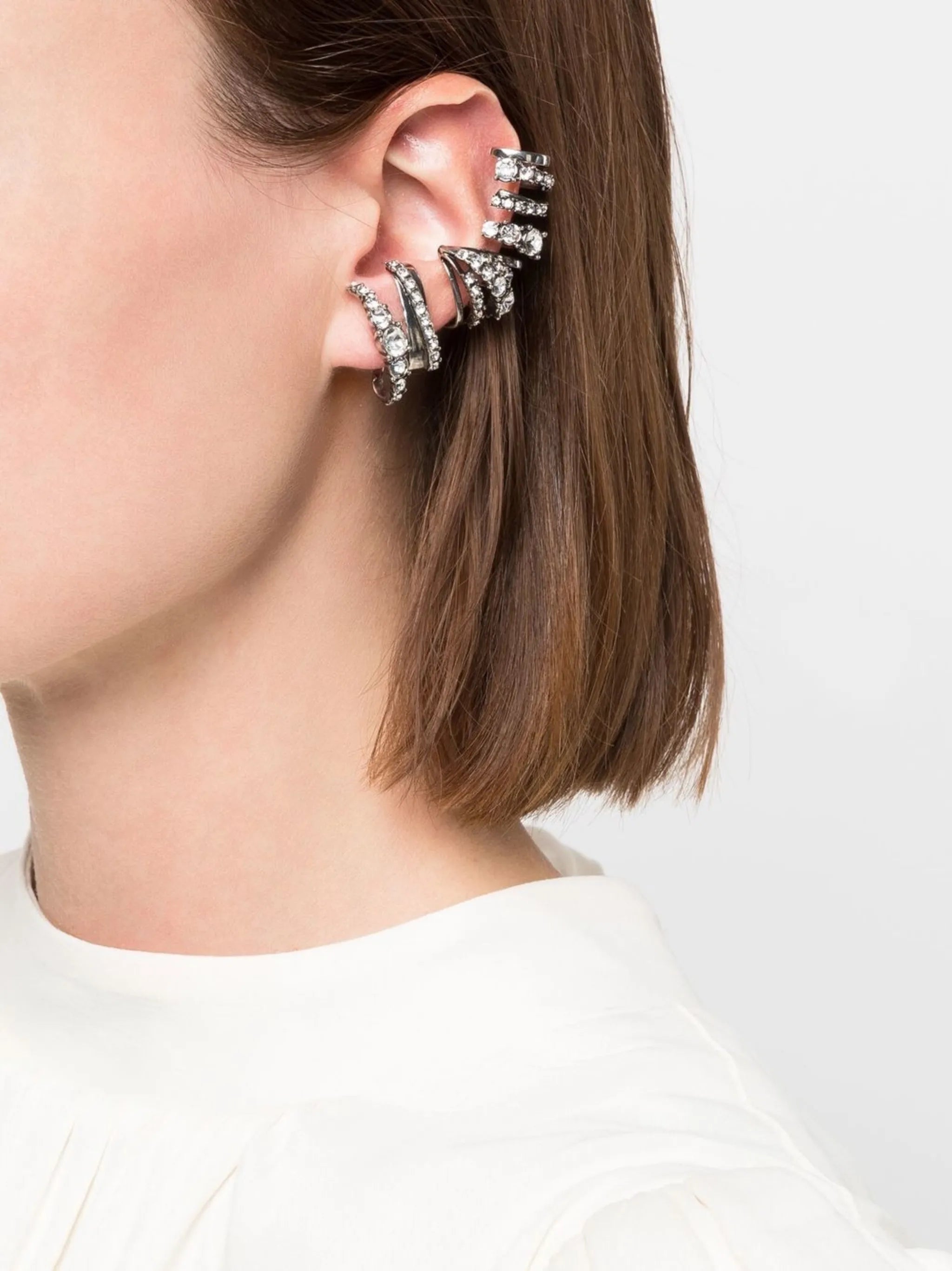 crystal multi-hoop earpiece