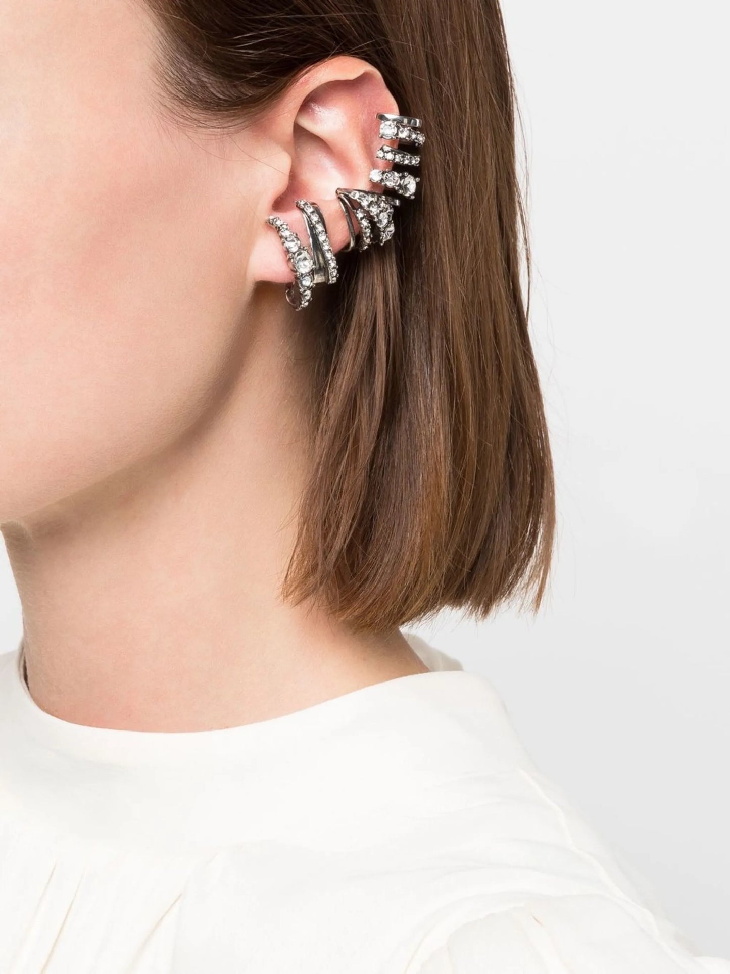 crystal multi-hoop earpiece