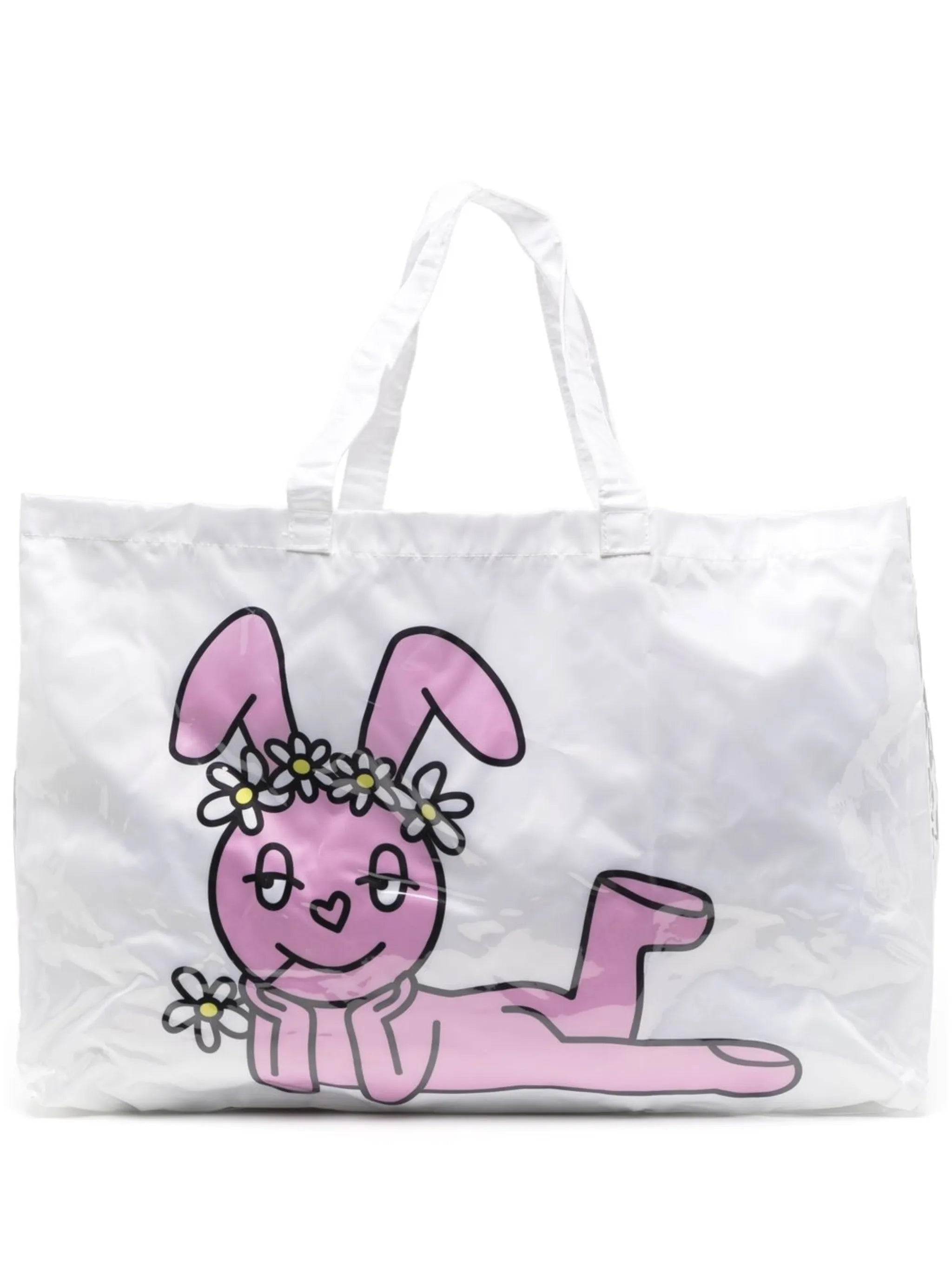 graphic-print maxi tote bag