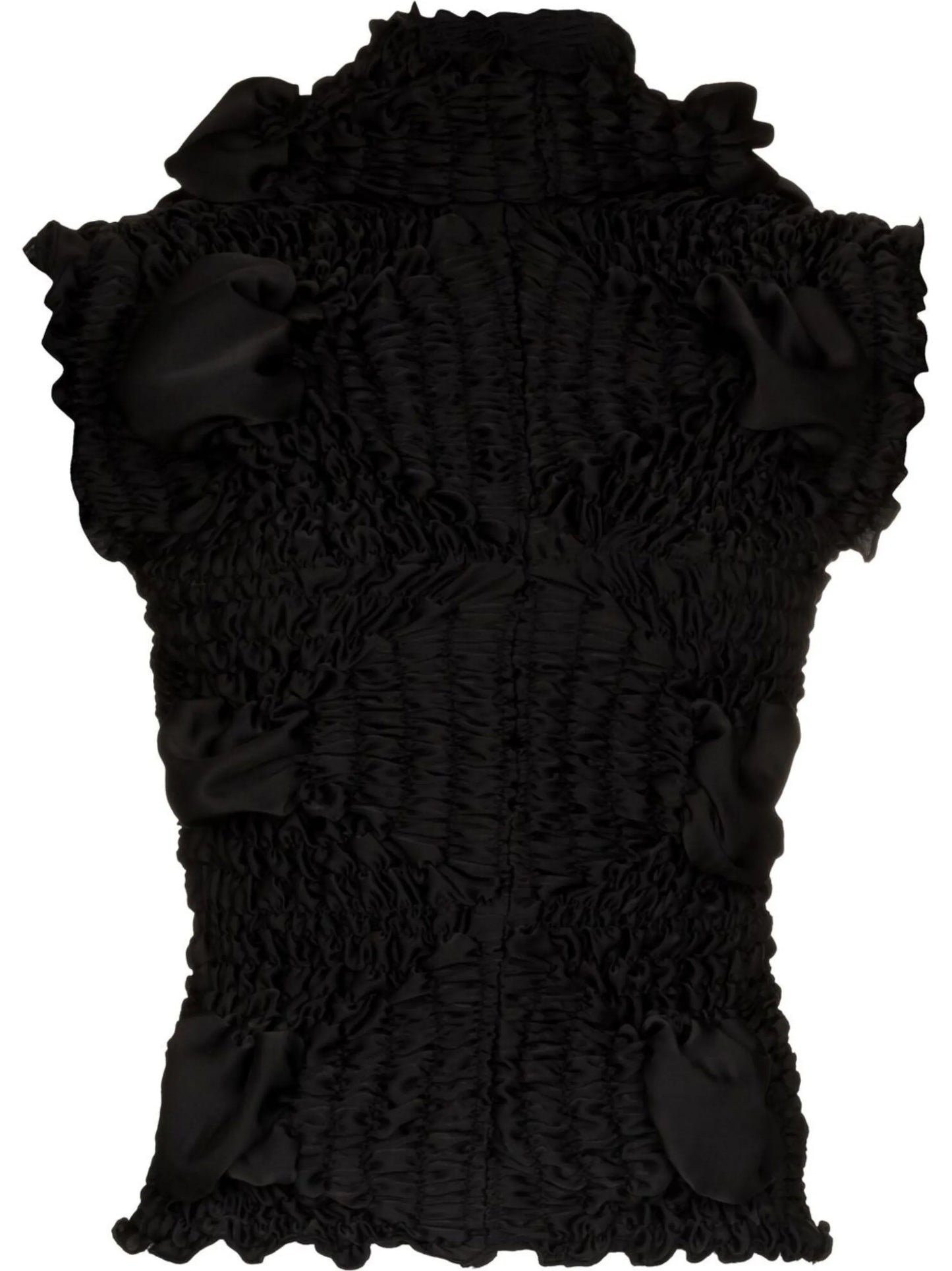 sleeveless textured-finish top