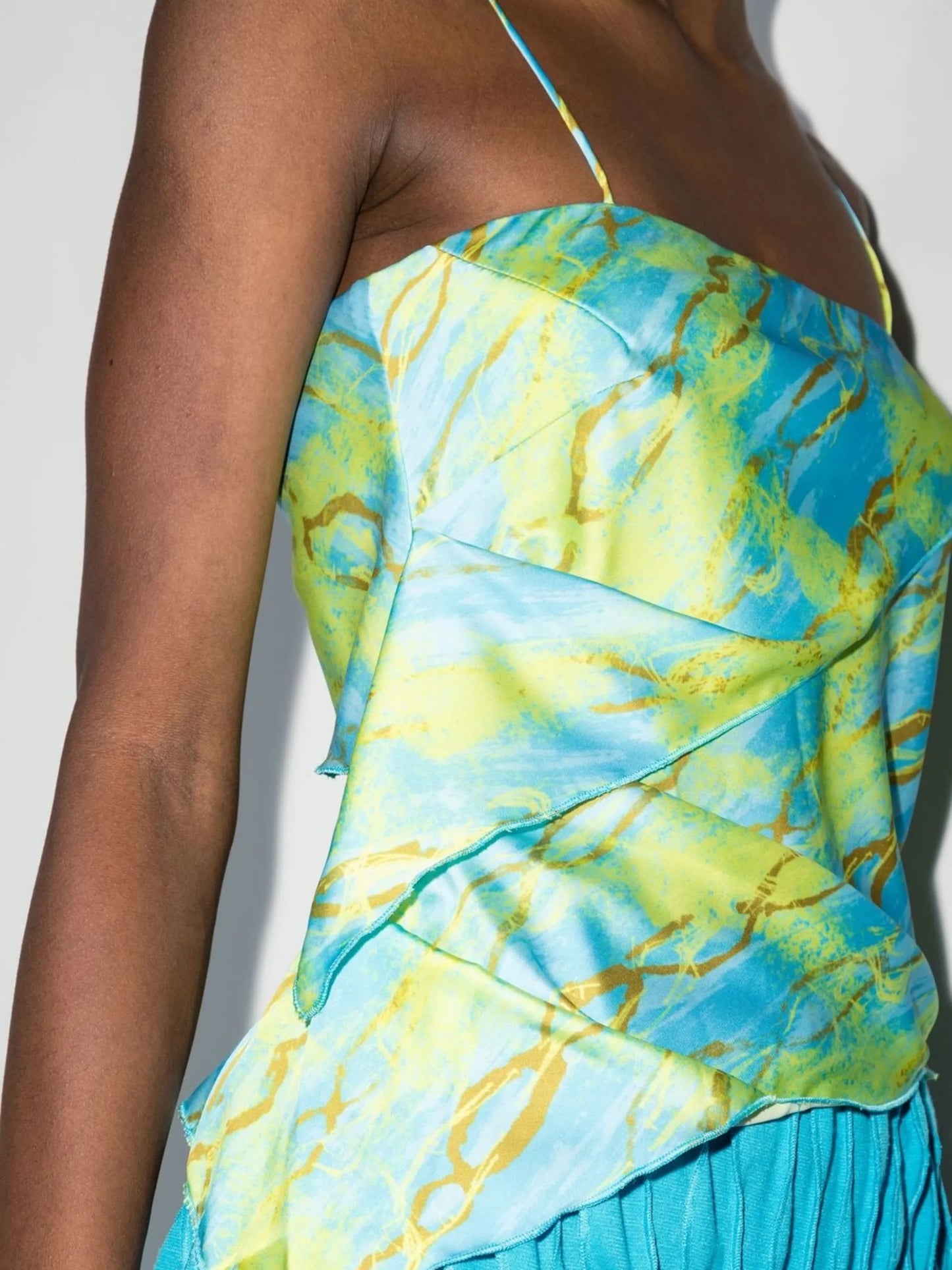 graphic-print spaghetti-strap top