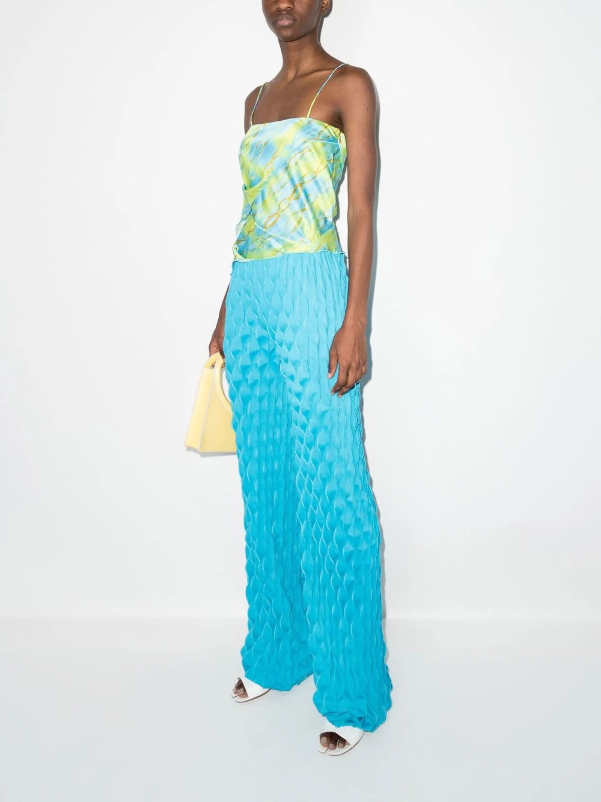 graphic-print spaghetti-strap top
