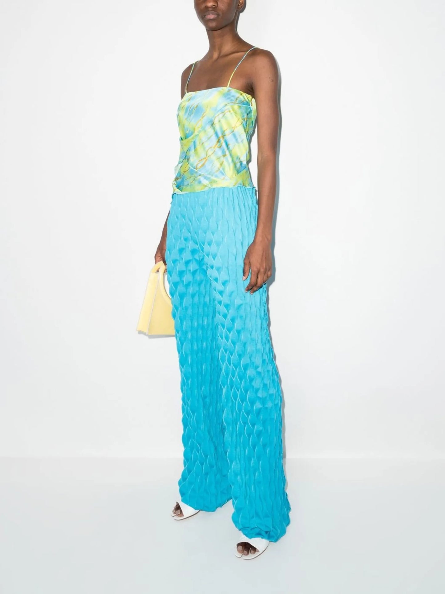 graphic-print spaghetti-strap top