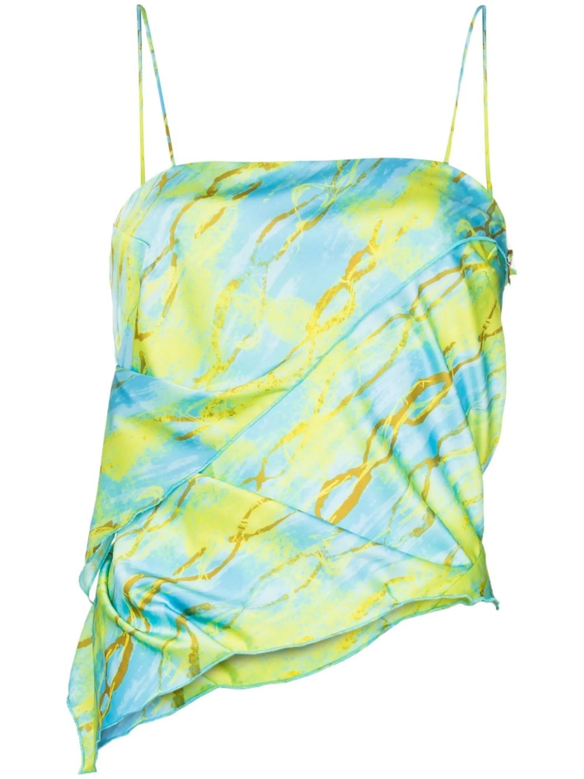 graphic-print spaghetti-strap top