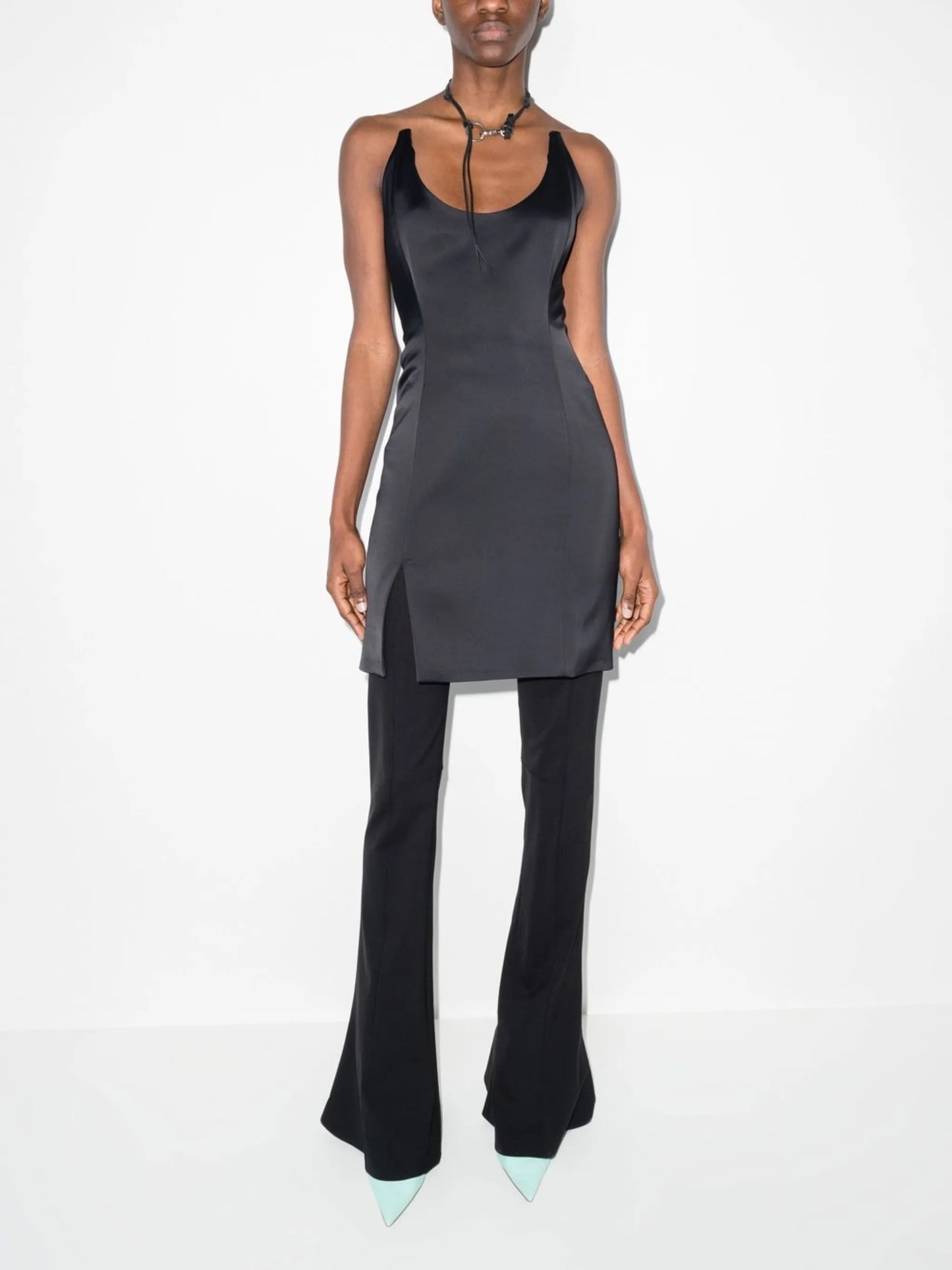 bias-cut mini dress