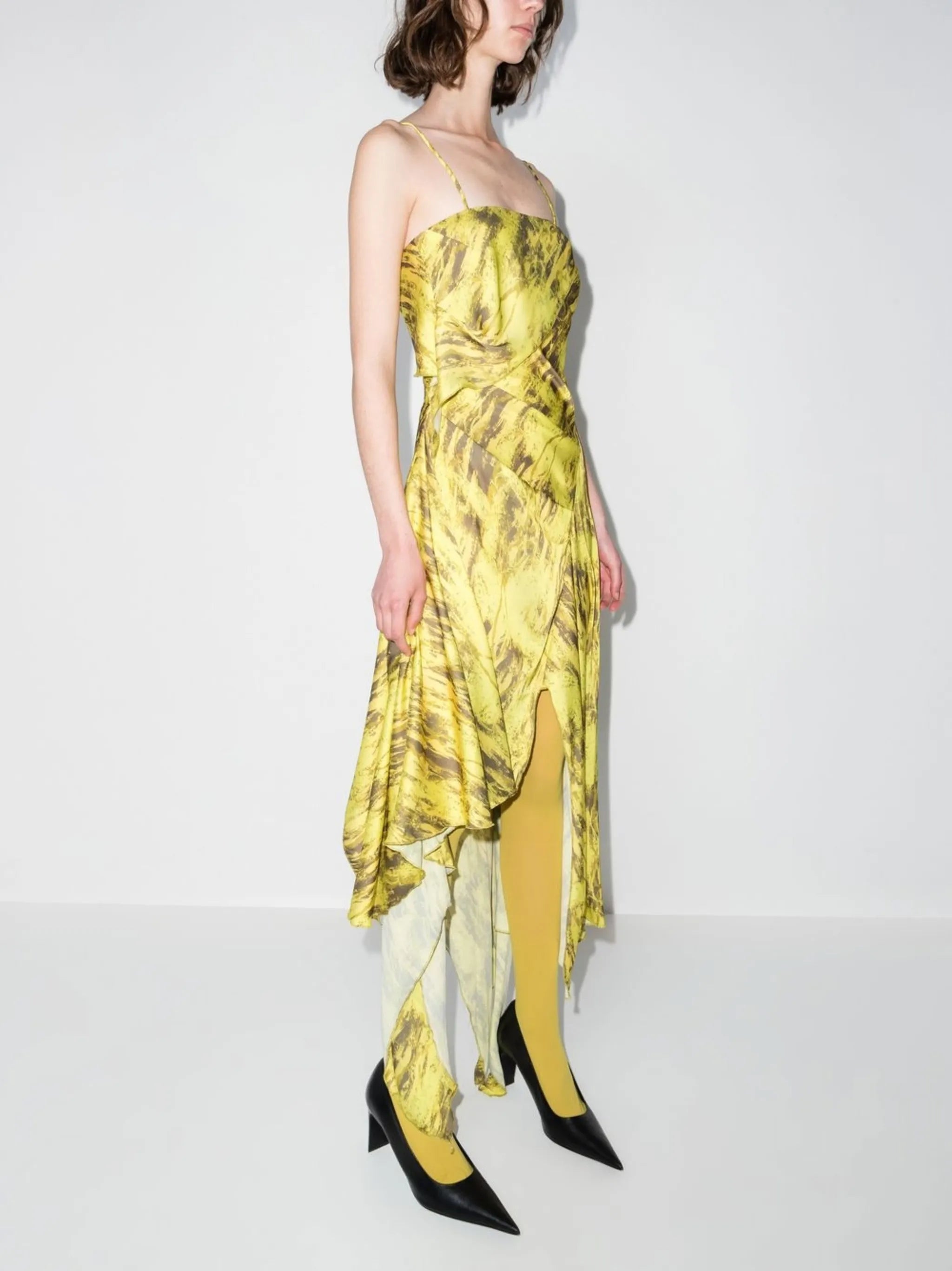 patterned slip dress