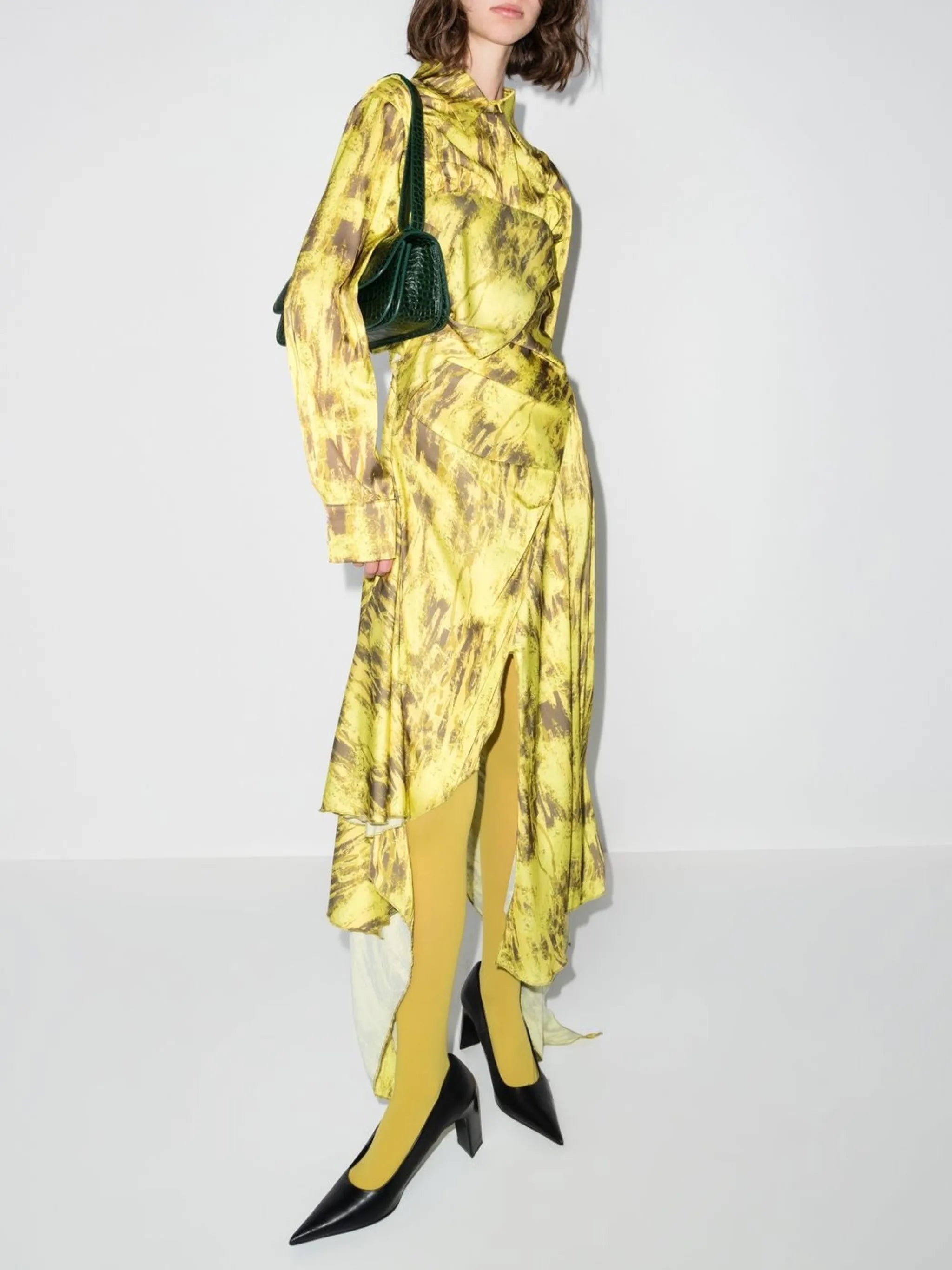 patterned slip dress