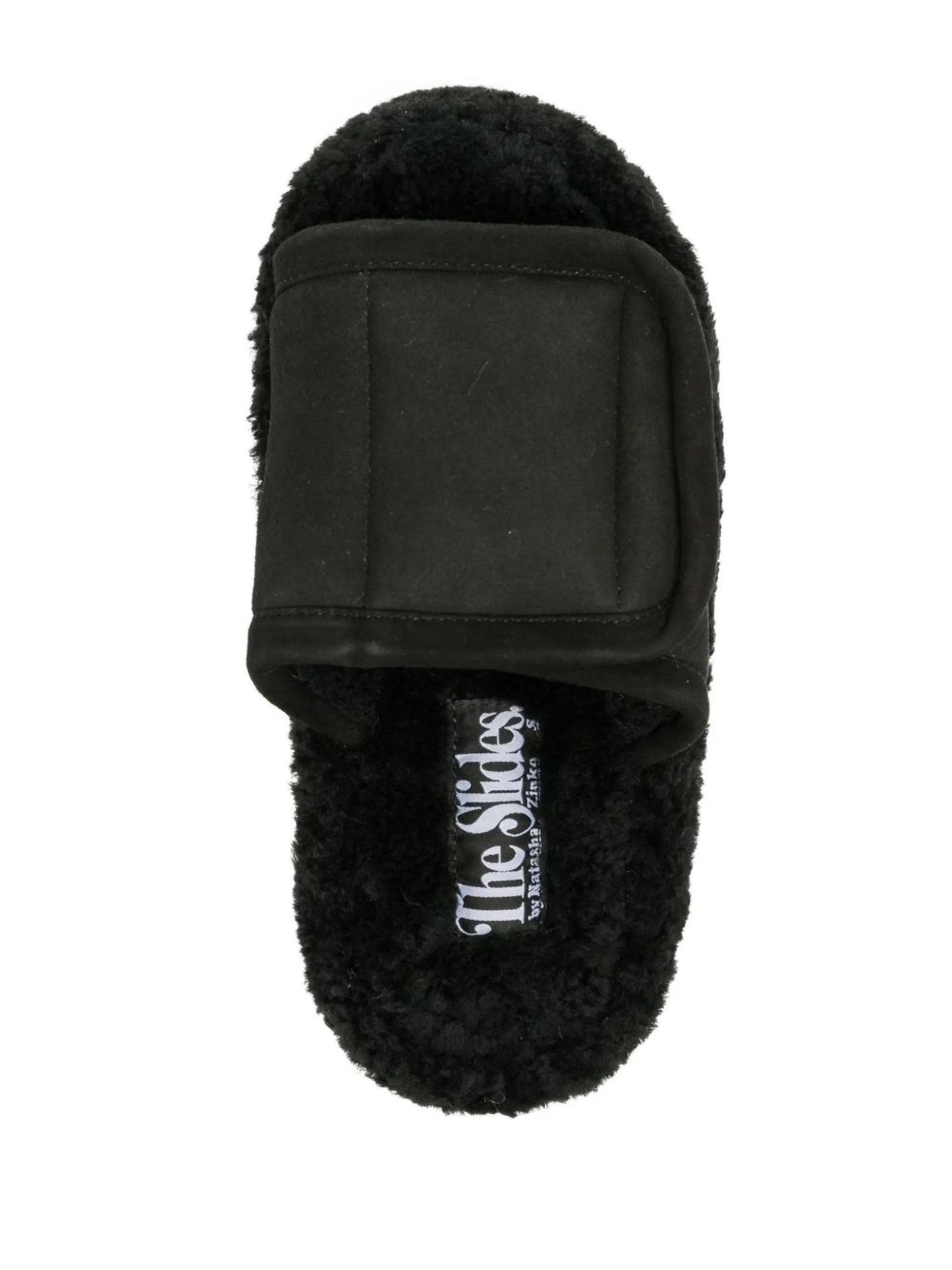 chunky shearling slides