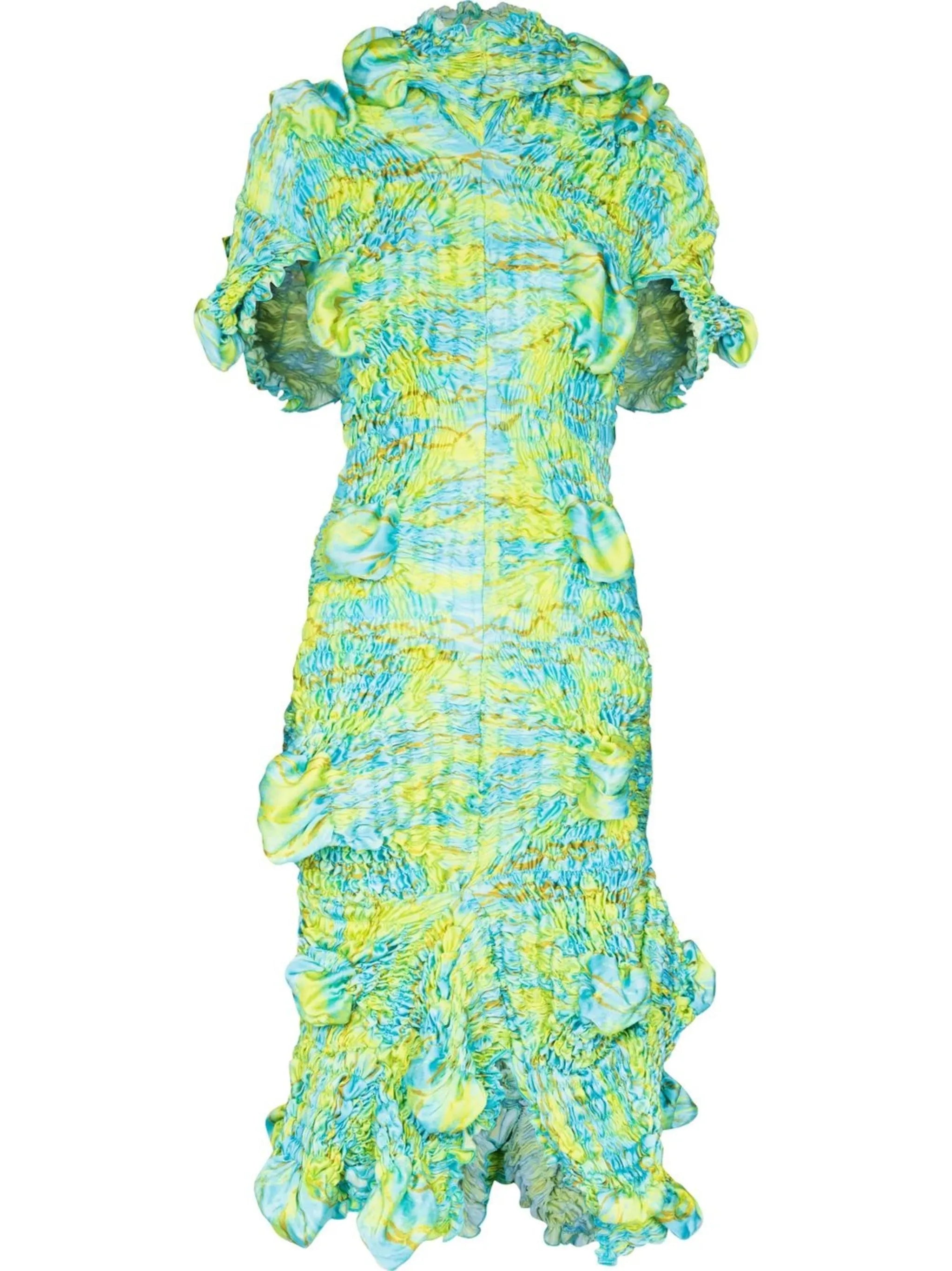 Twist ruched midi dress