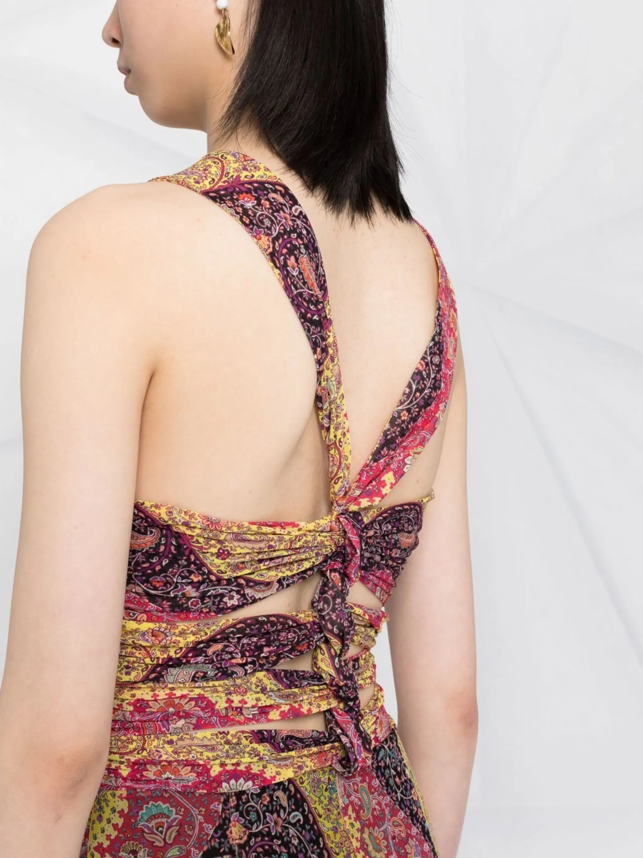 paisley-print sleeveless maxi dress
