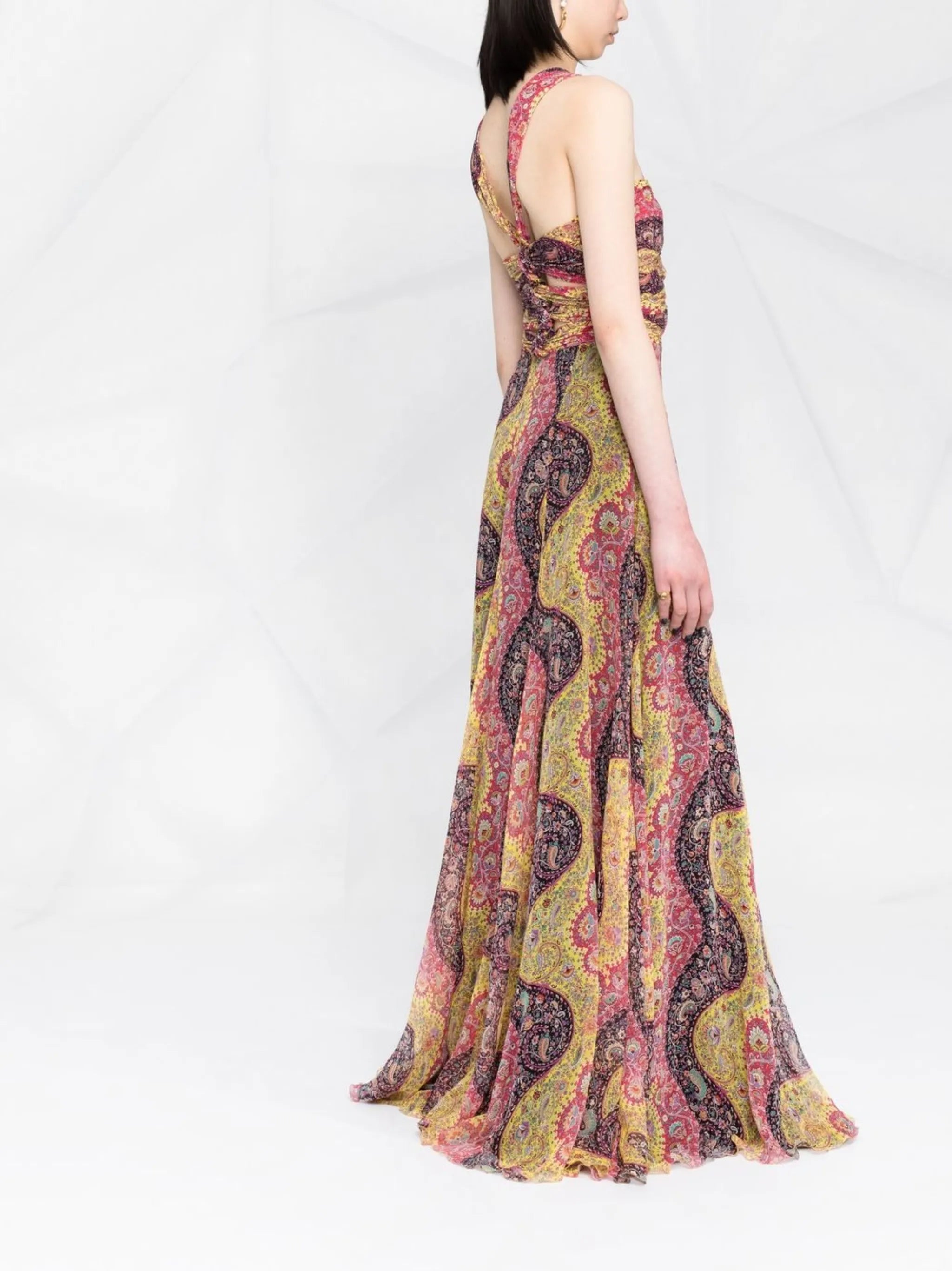 paisley-print sleeveless maxi dress