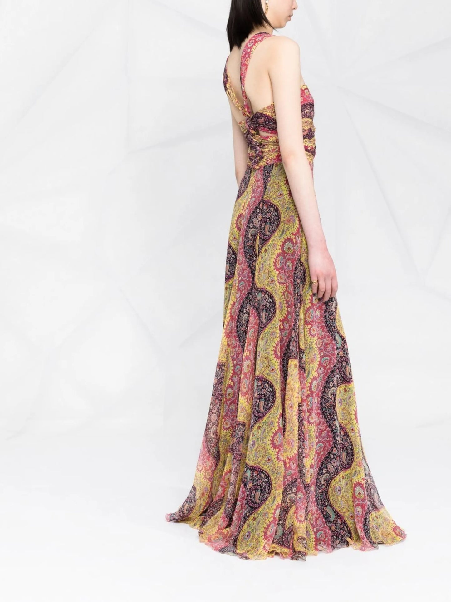 paisley-print sleeveless maxi dress