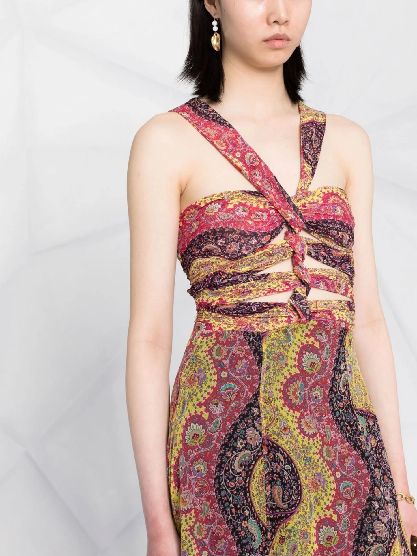 paisley-print sleeveless maxi dress