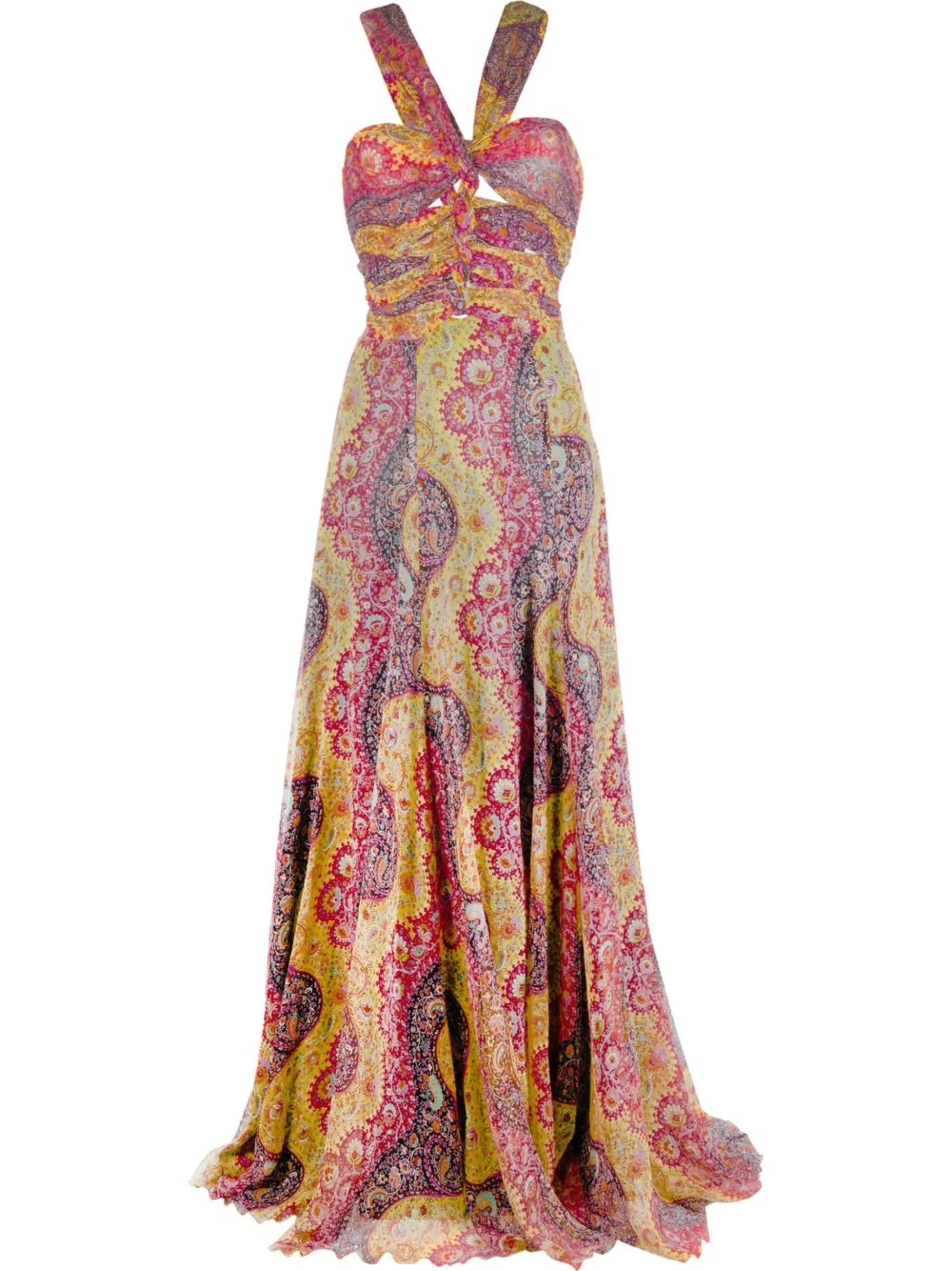paisley-print sleeveless maxi dress