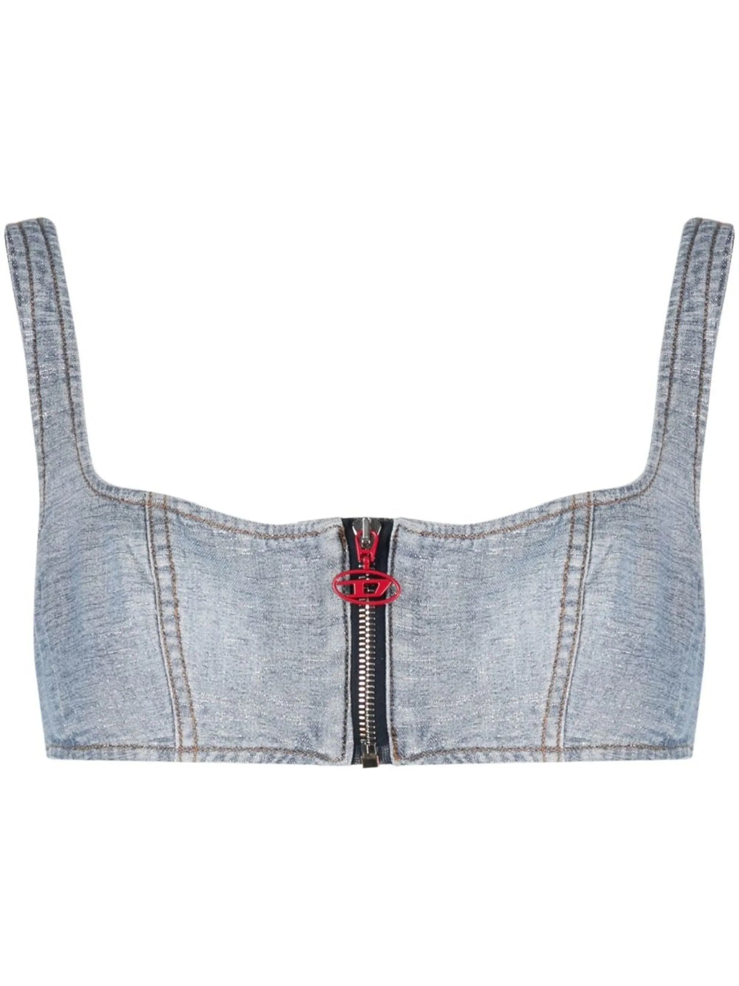 De-Gell-Fsb cropped denim vest
