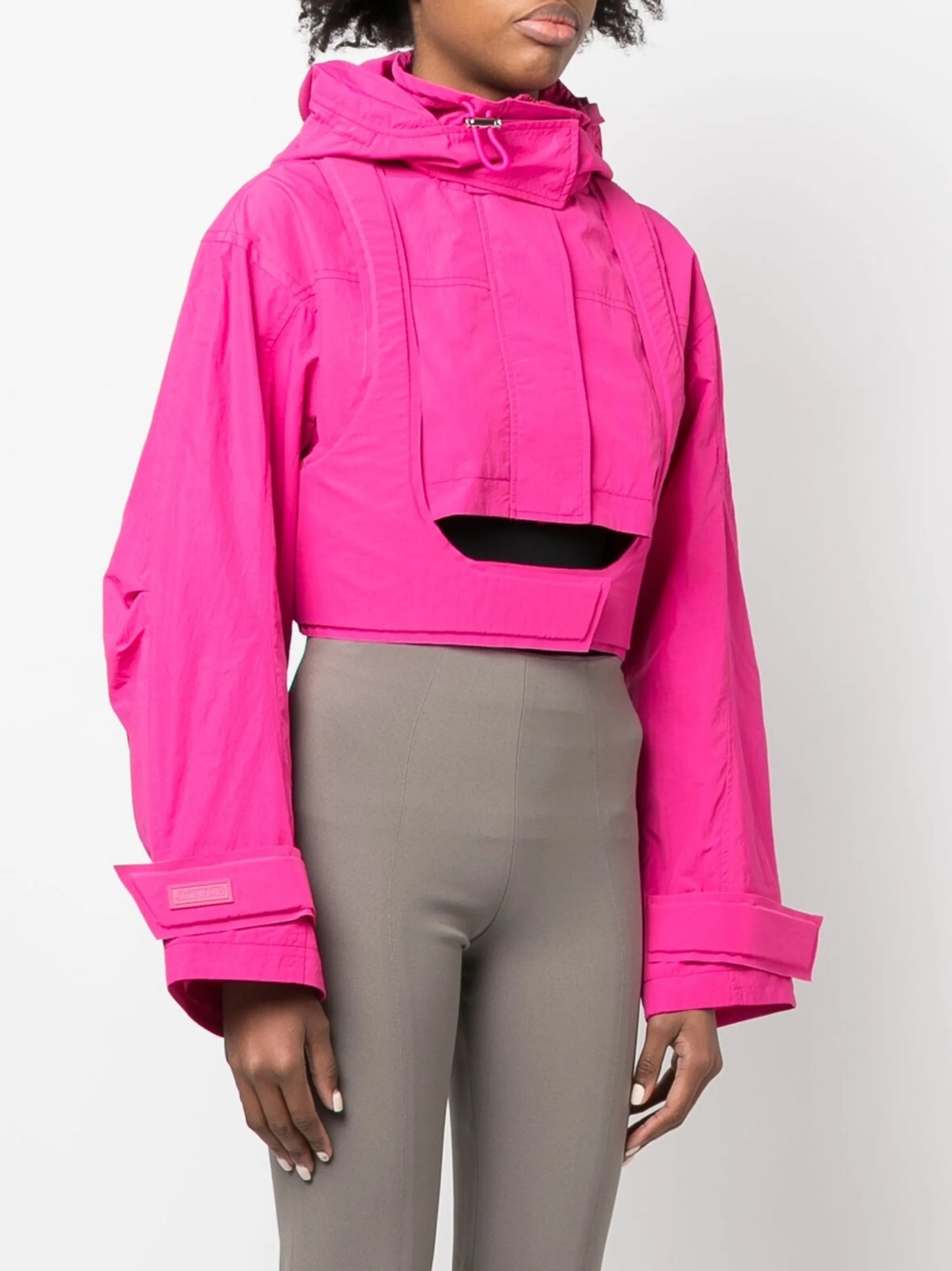 cropped cotton-blend jacket