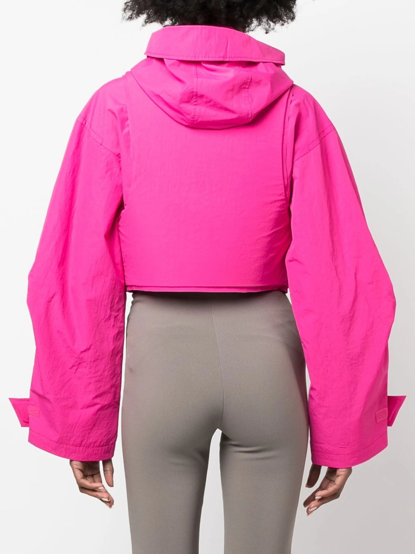 cropped cotton-blend jacket