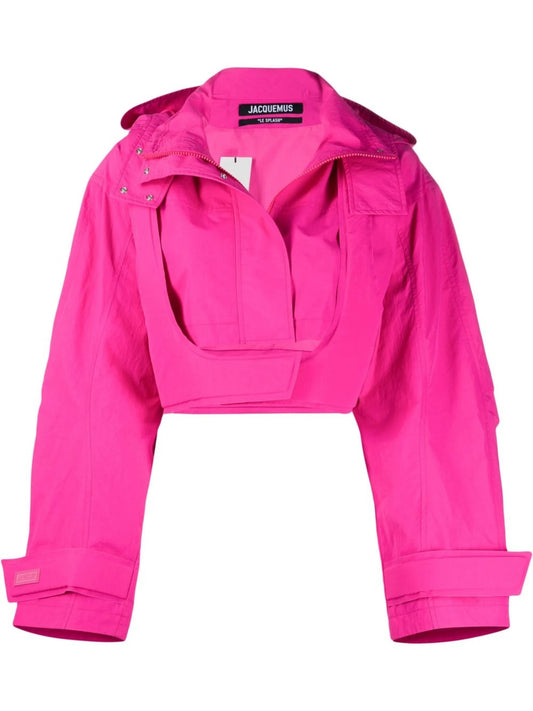 cropped cotton-blend jacket