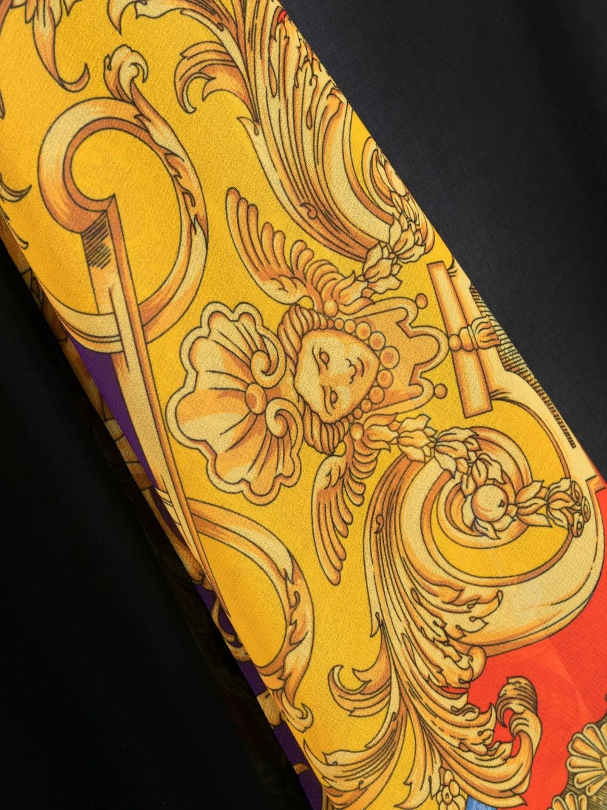 Barocco panelled cover-up skirt