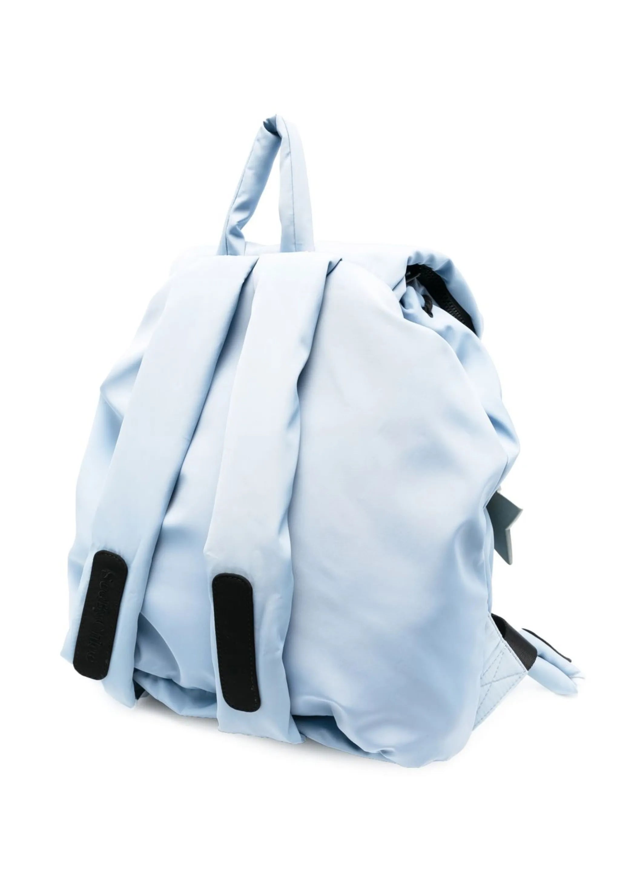 logo-charm padded backpack