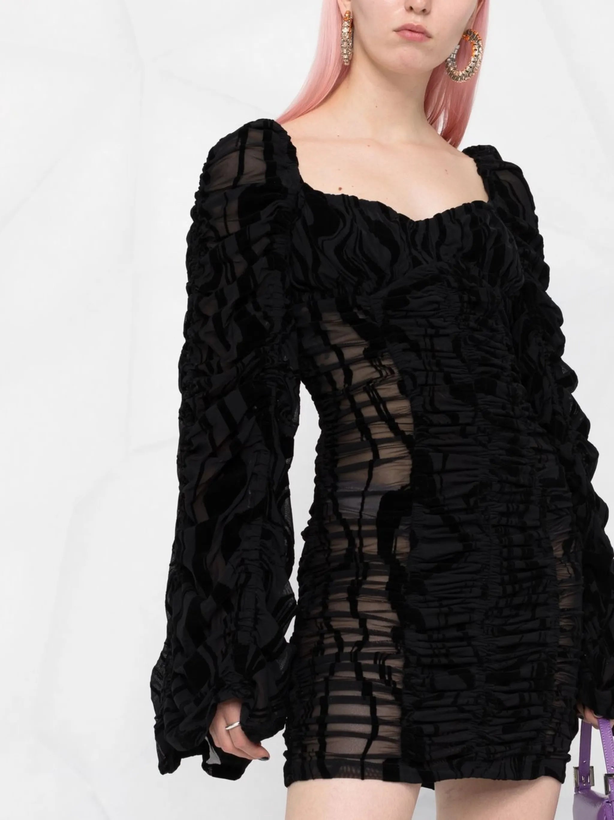 Rikke semi-sheer minidress