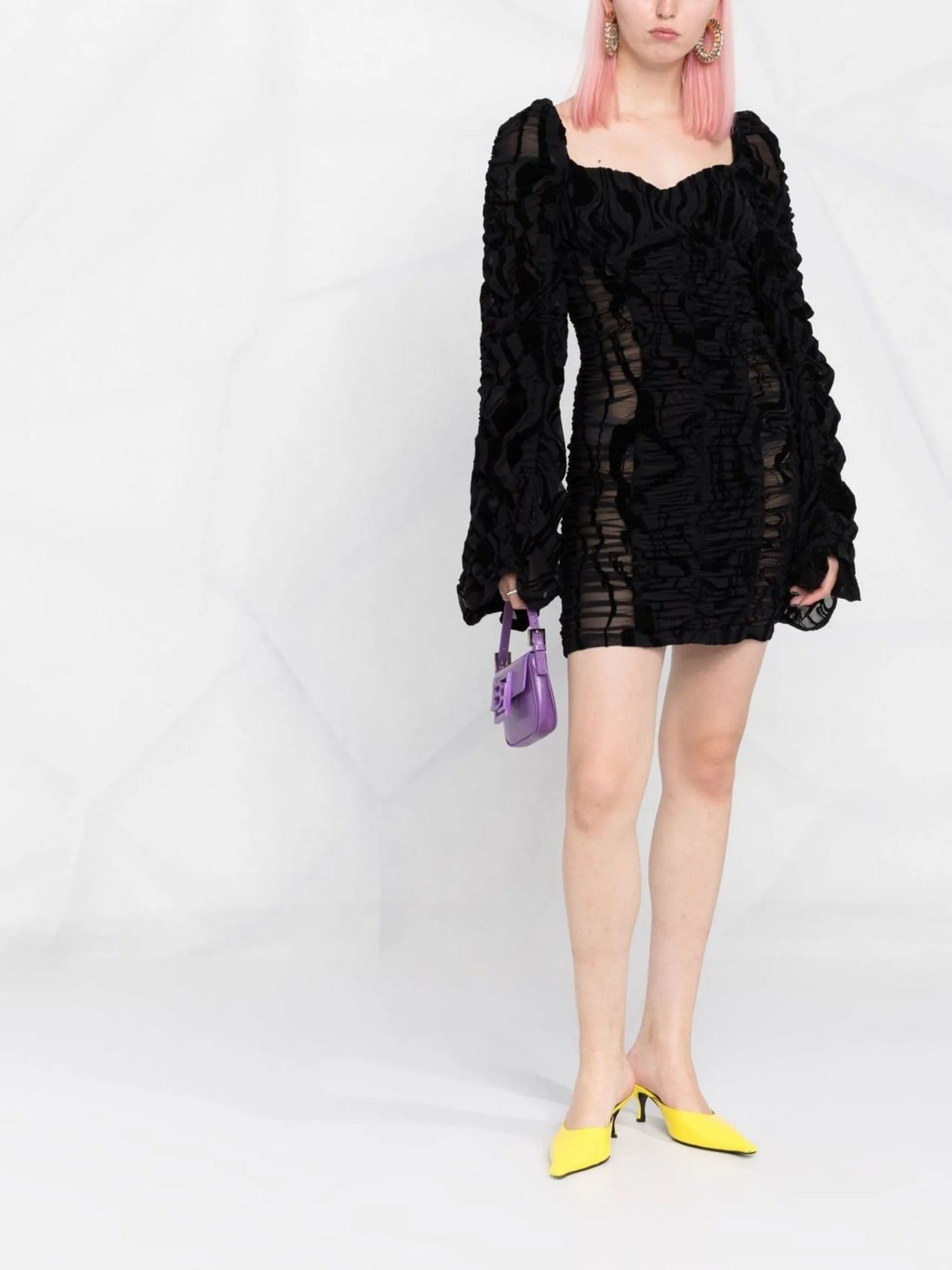 Rikke semi-sheer minidress