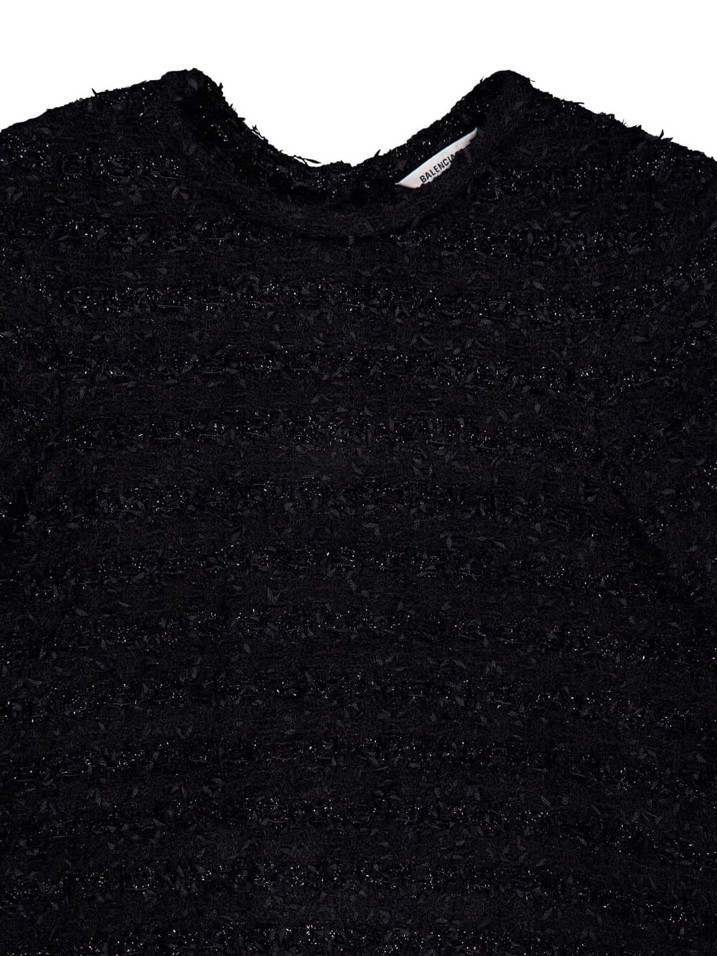 tweed button-back blouse