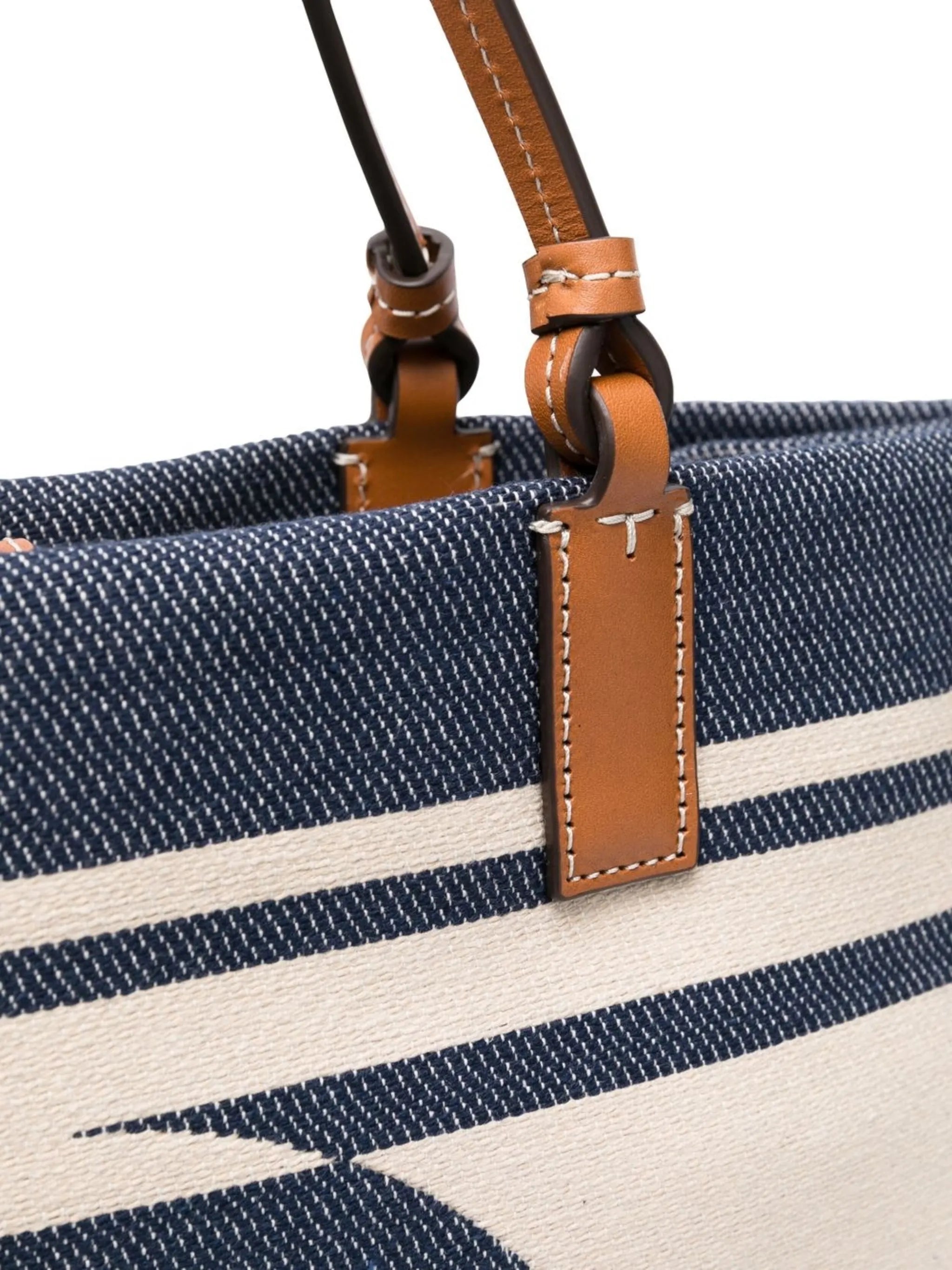 logo-print canvas tote bag