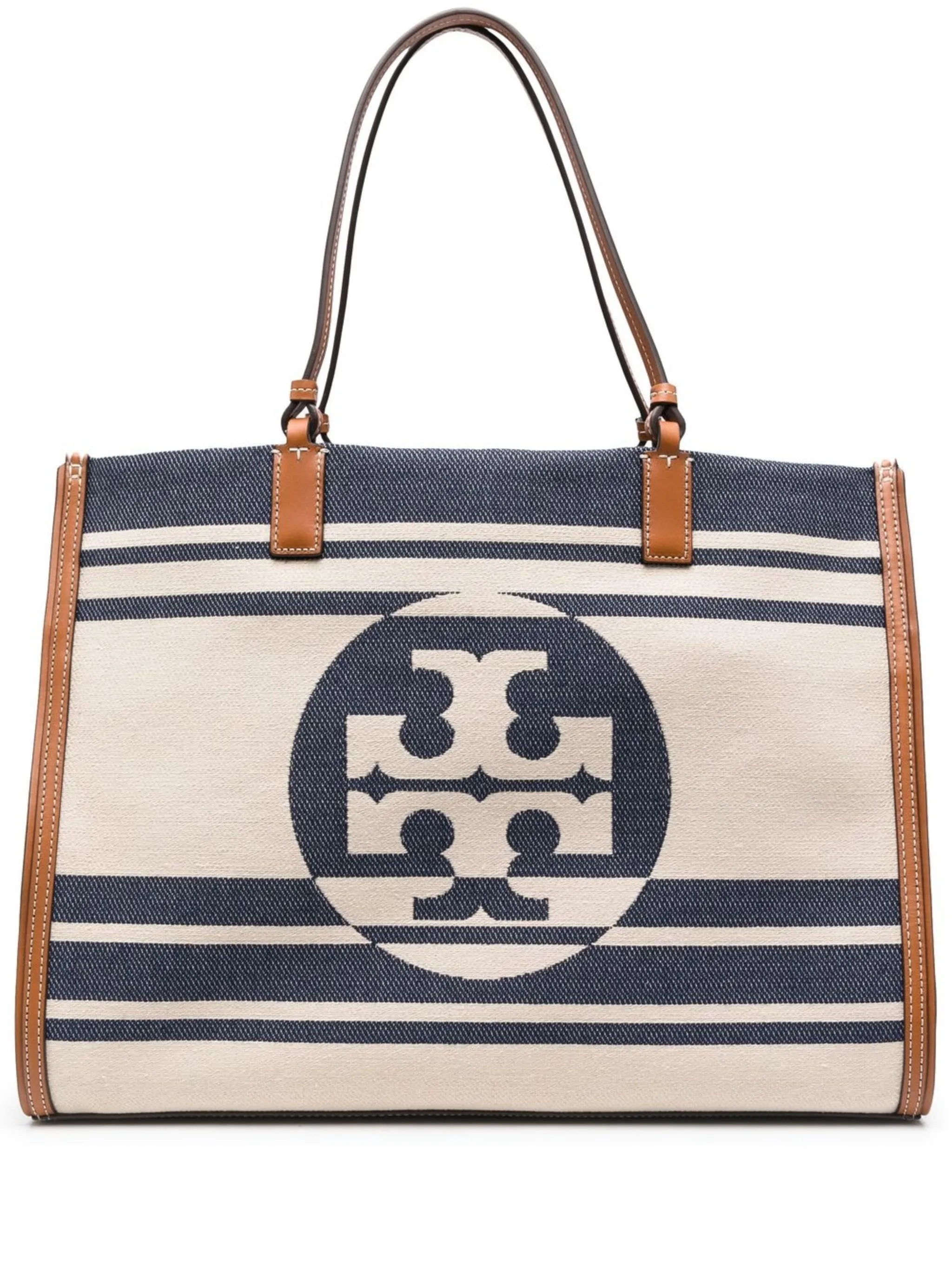 logo-print canvas tote bag