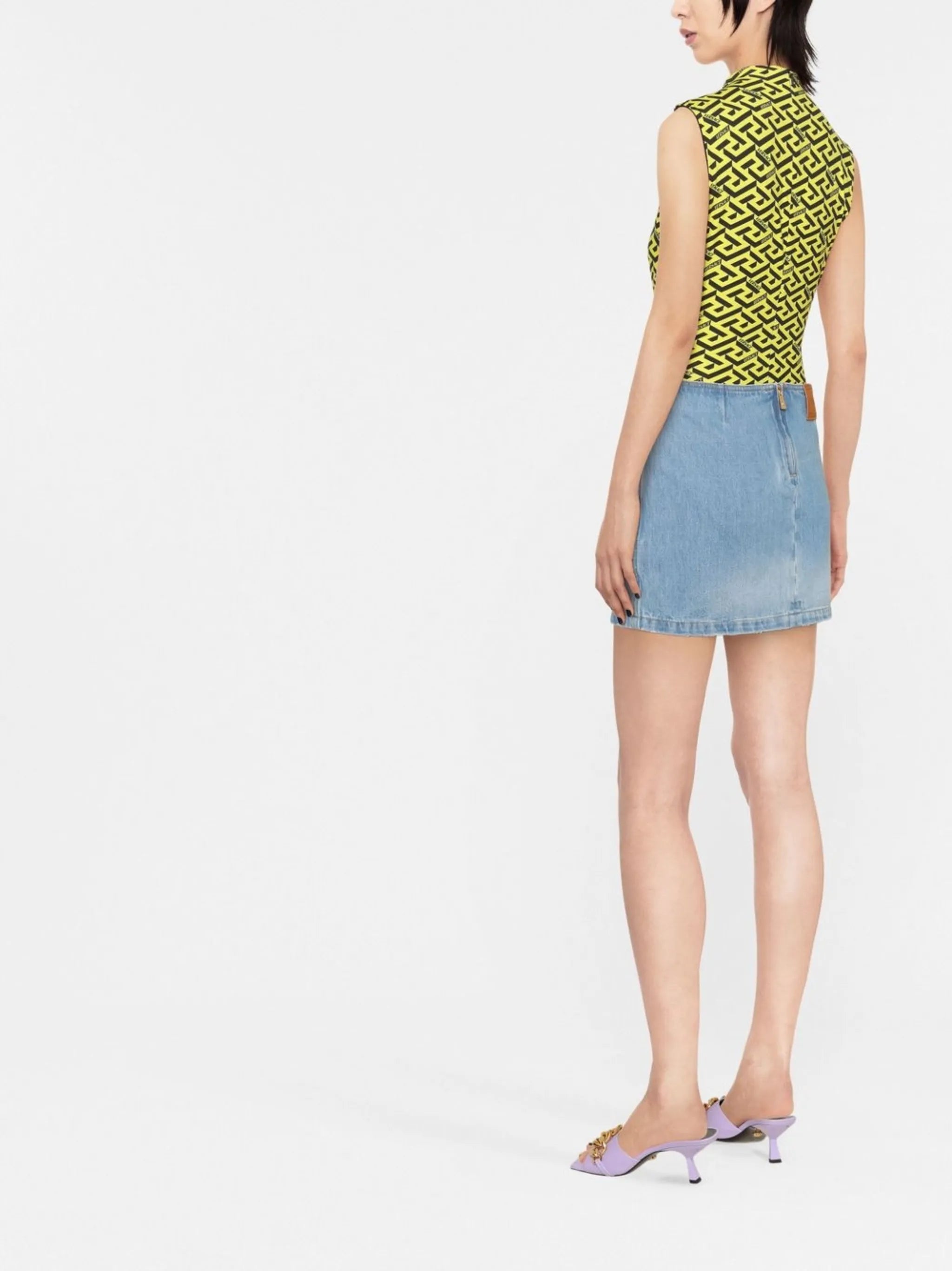 Medusa denim skirt