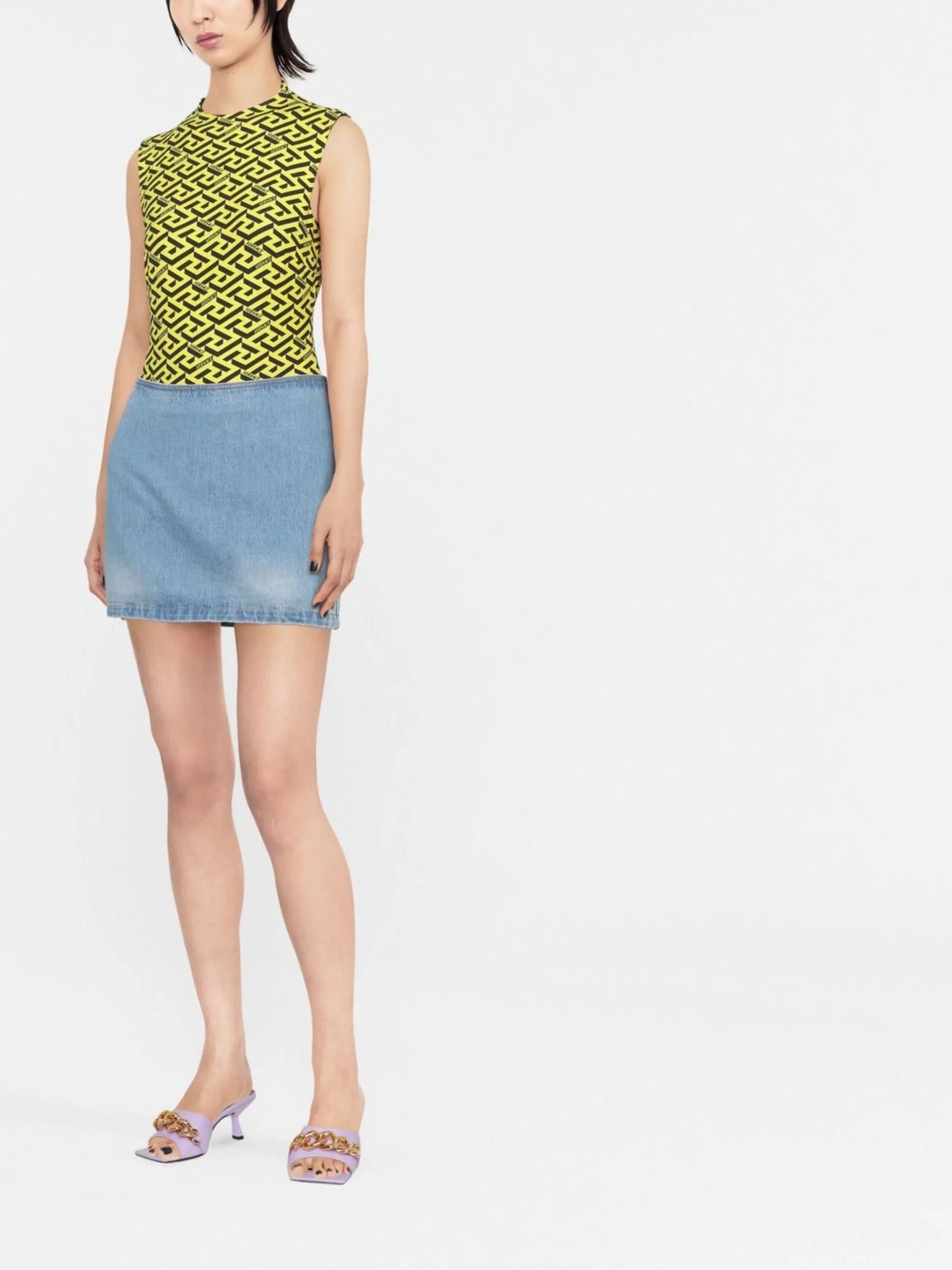 Medusa denim skirt