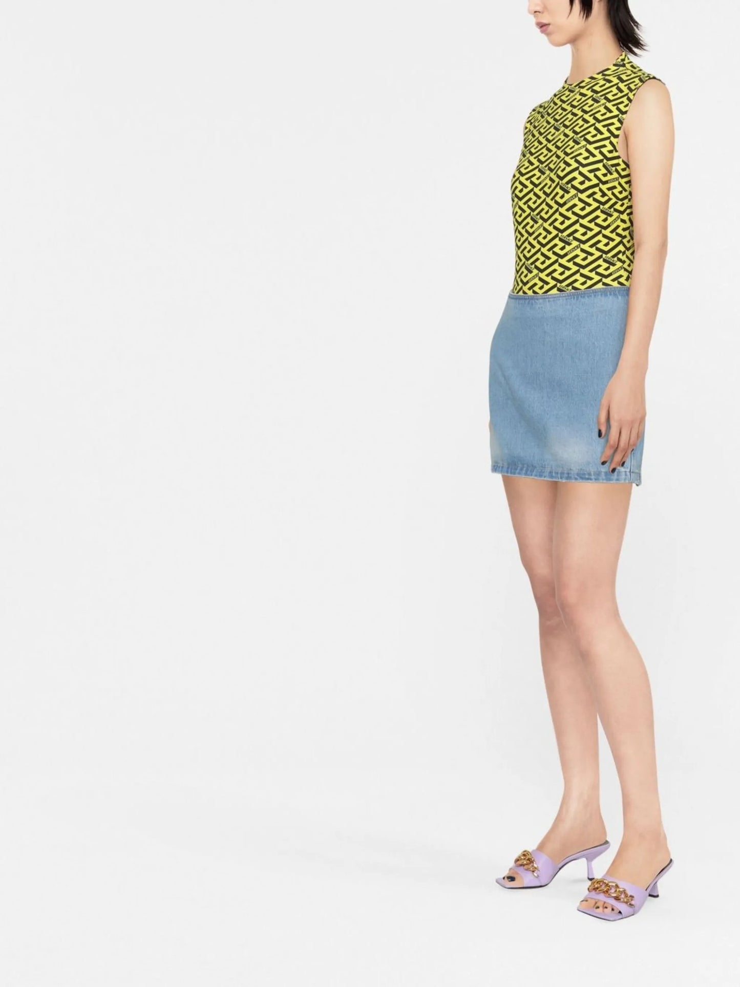 Medusa denim skirt