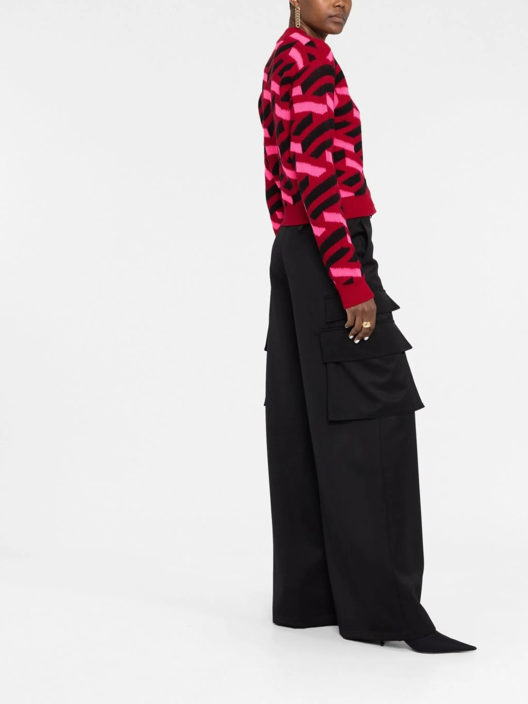 logo-appliqué cargo trousers