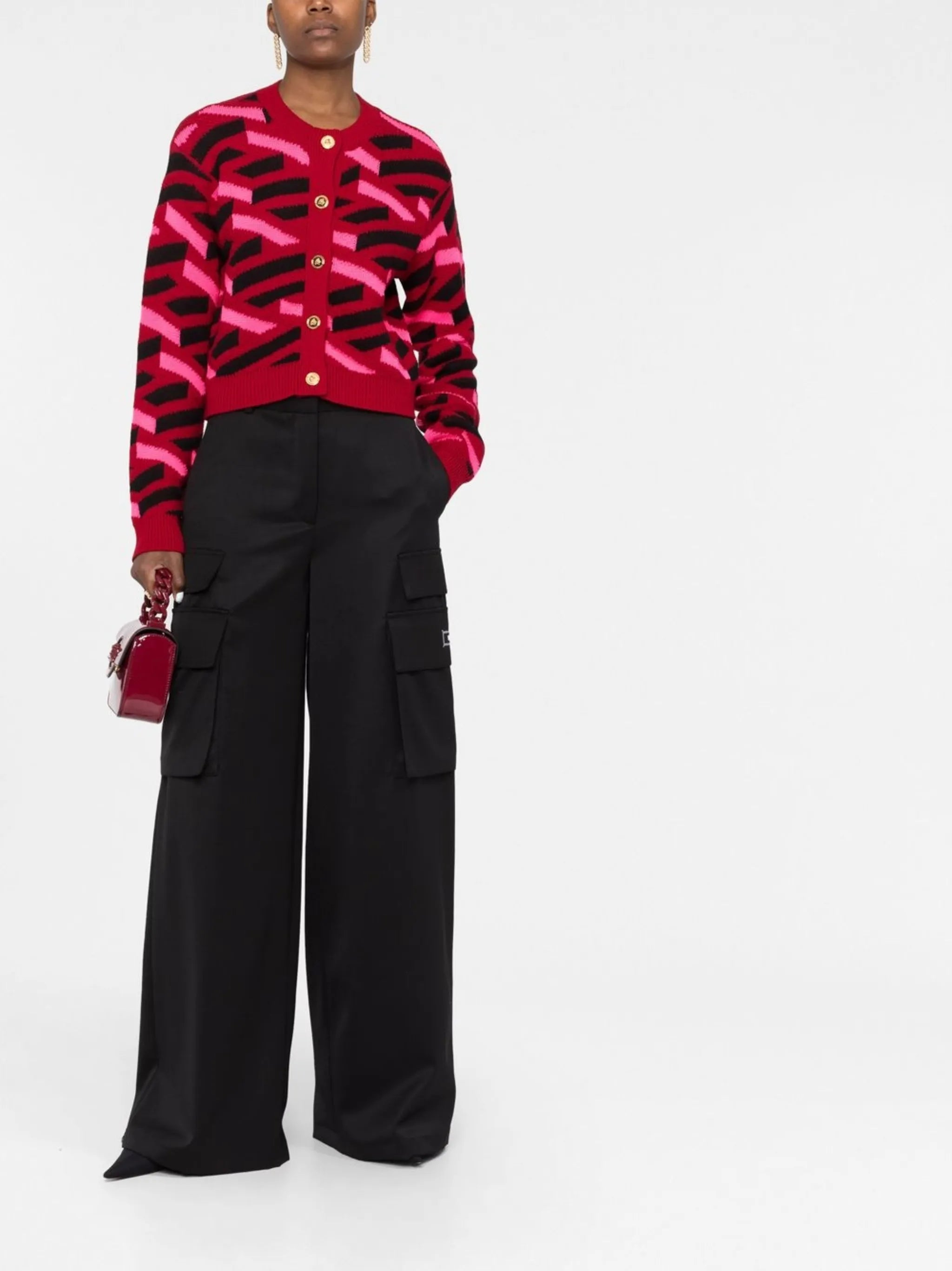 logo-appliqué cargo trousers