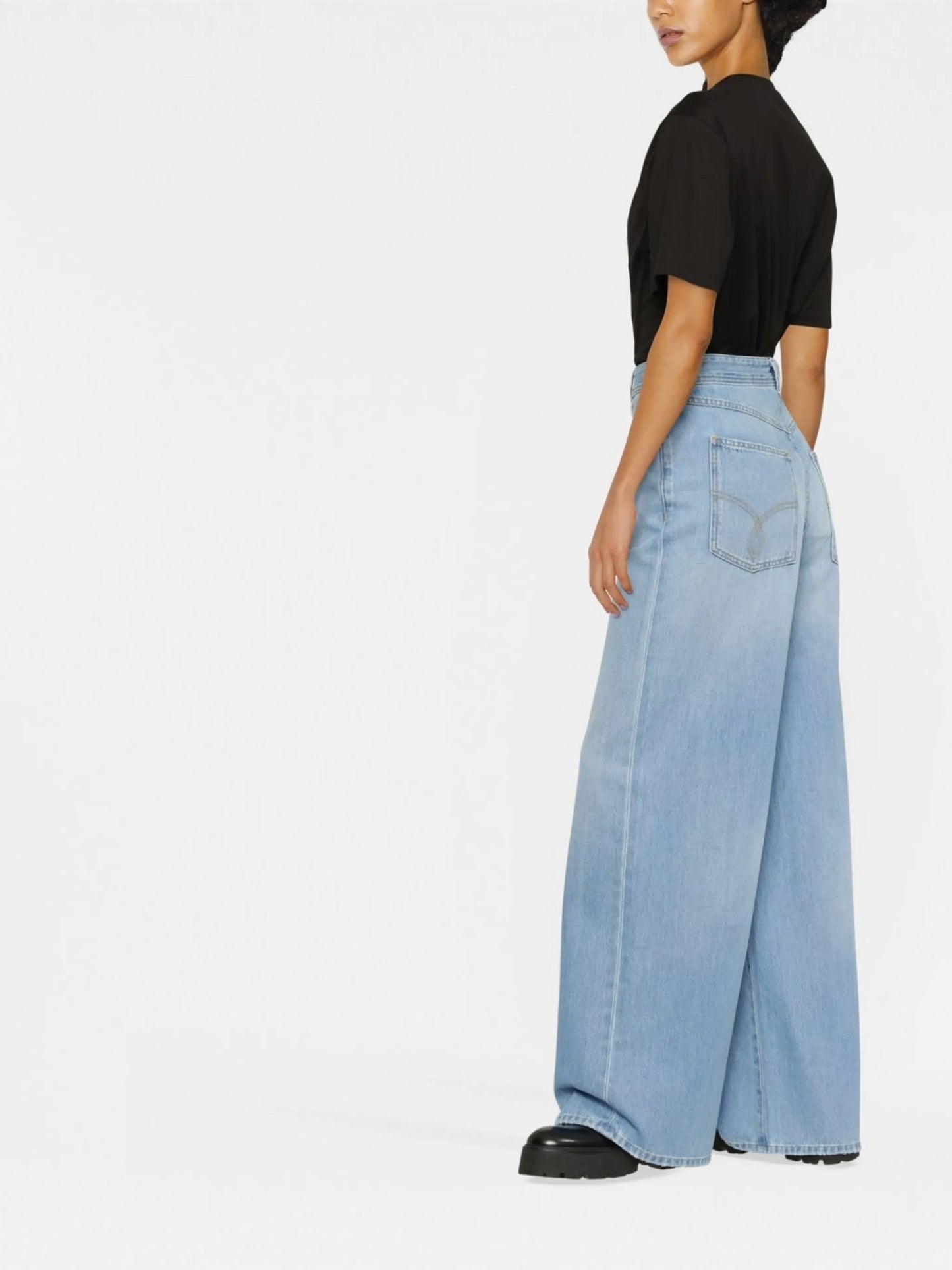 high-rise wide-leg jeans